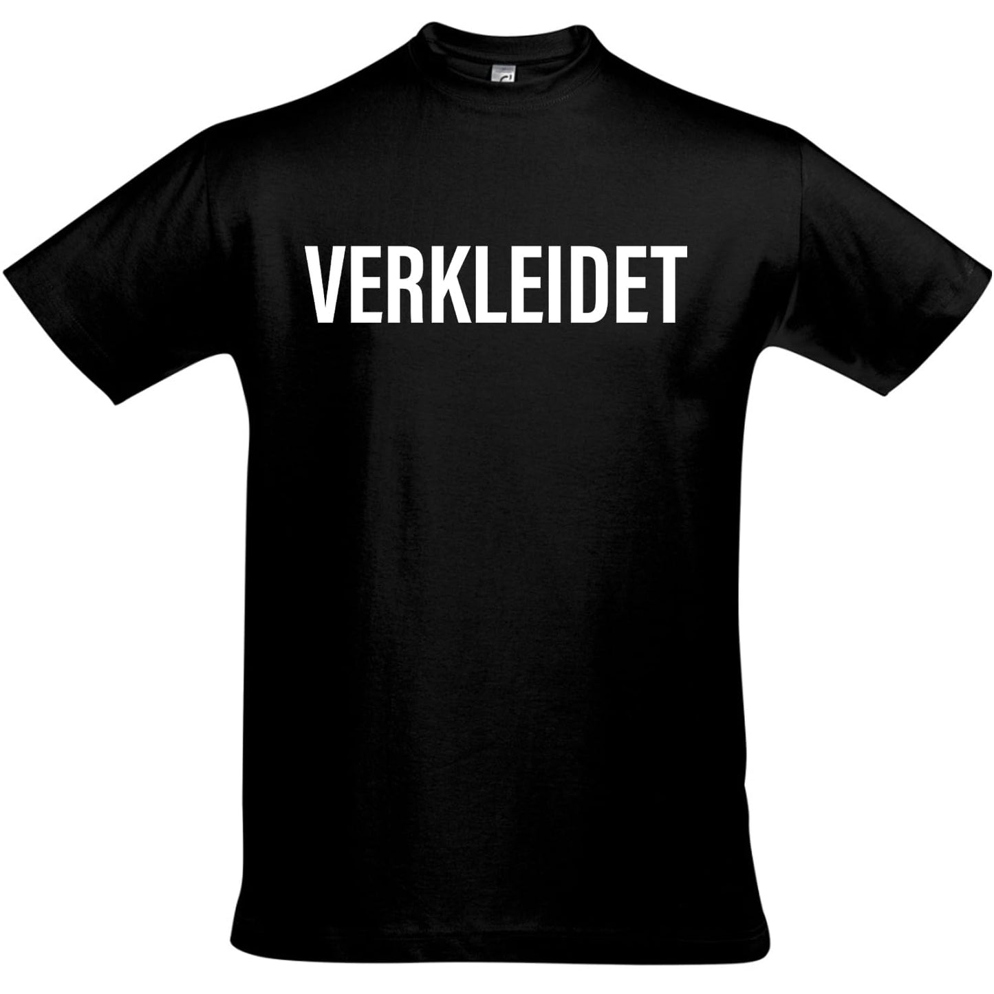 Schwarzes T-Shirt Verkleidet, Karneval Party Fasching Verkleidung Kostüm Faschingsköstum Faschingsmuffel
