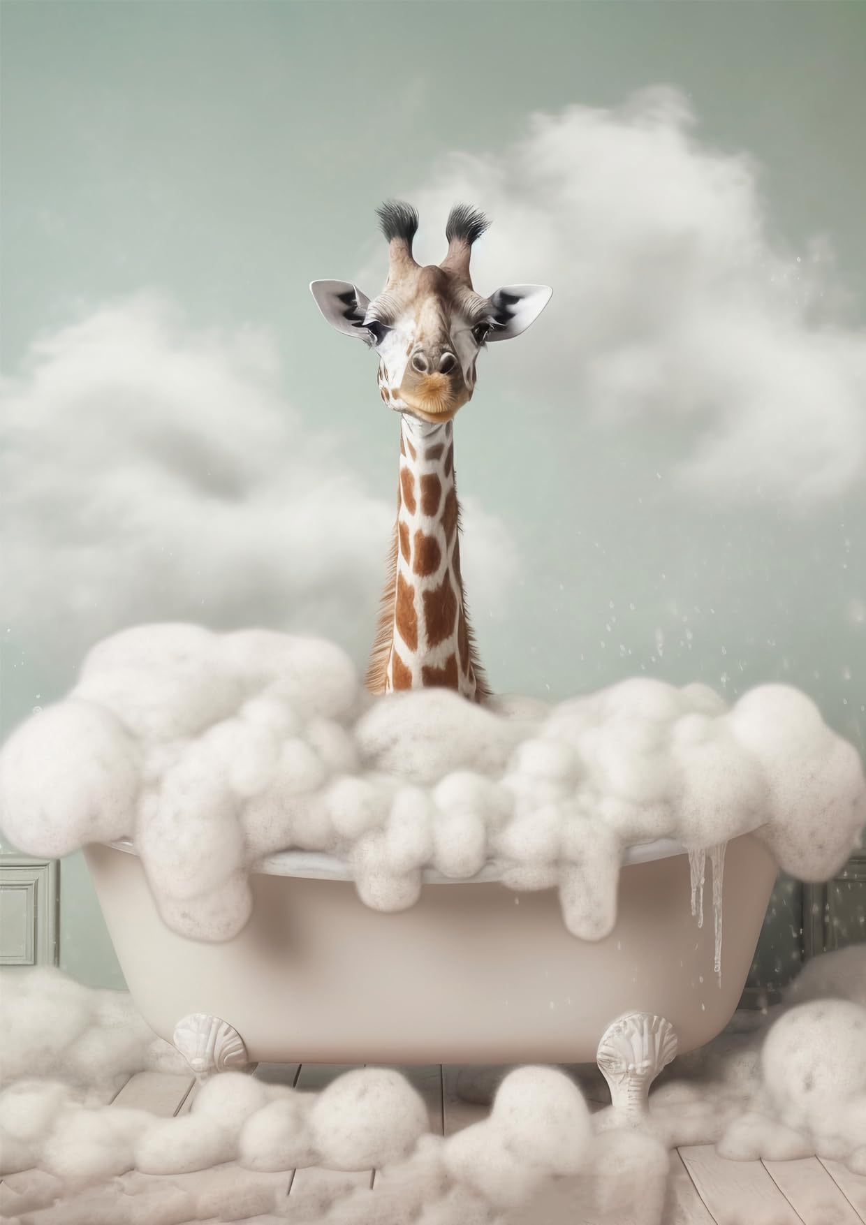 Toilette Badezimmer Deko Bild Tiere auf WC, Wand-Deko Bilder Lustiges Geschenk…