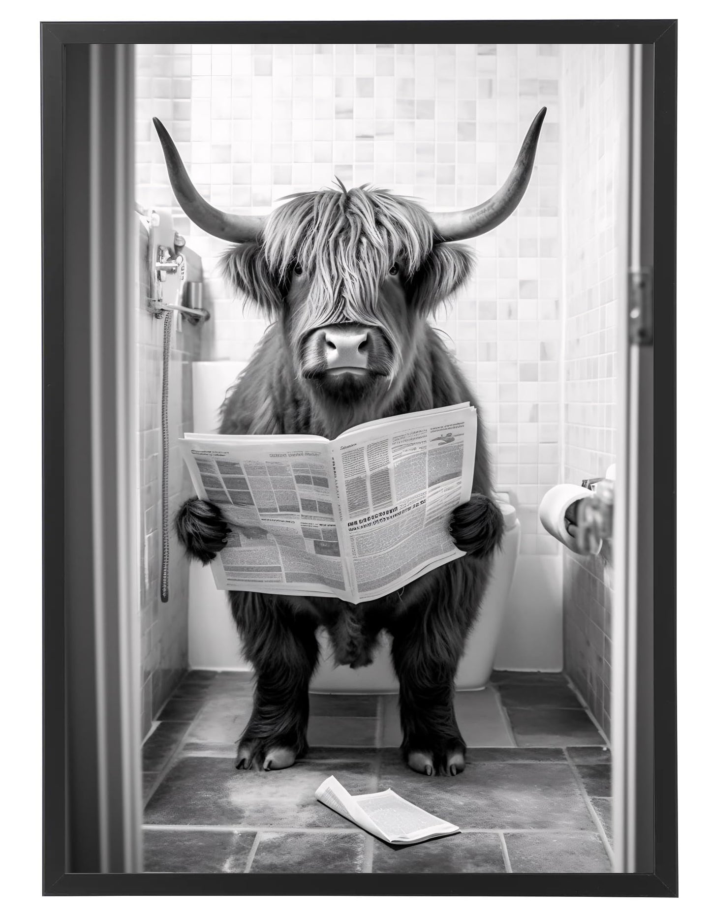 Toilette Badezimmer Deko Bild Tiere auf WC, Wand-Deko Bilder Lustiges Geschenk…