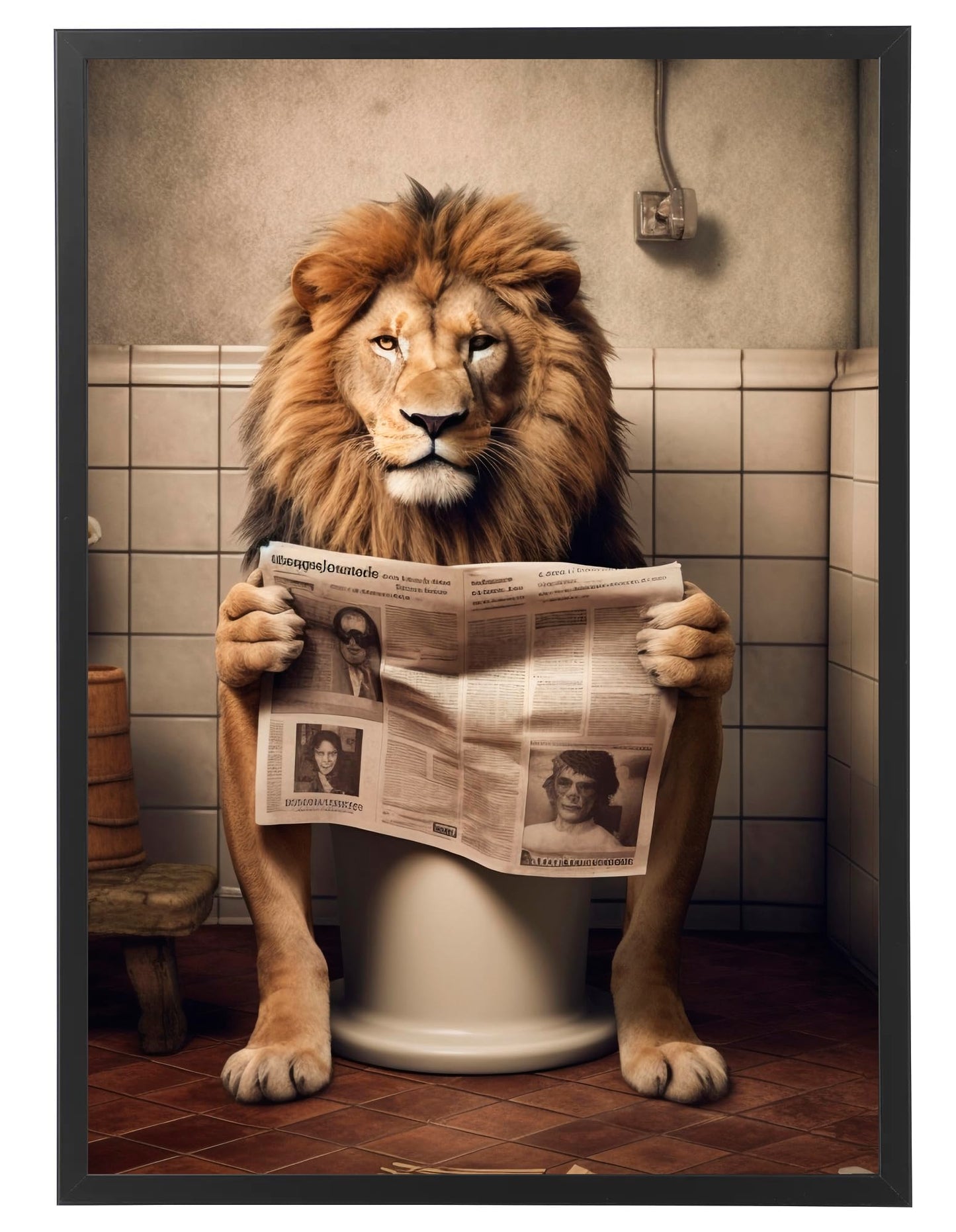 Toilette Badezimmer Deko Bild Tiere auf WC, Wand-Deko Bilder Lustiges Geschenk…