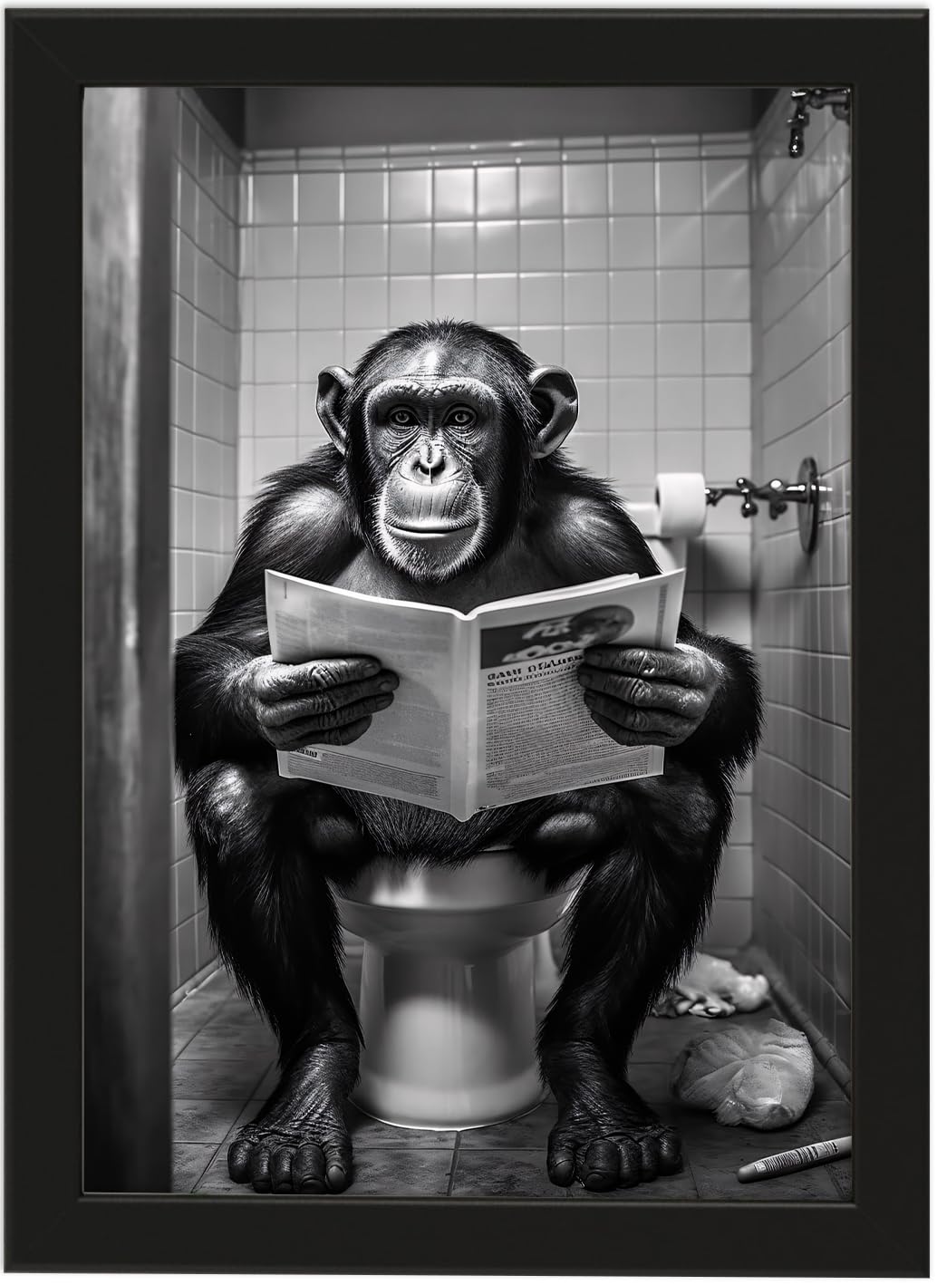 Toilette Badezimmer Deko Bild Tiere auf WC, Wand-Deko Bilder Lustiges Geschenk…