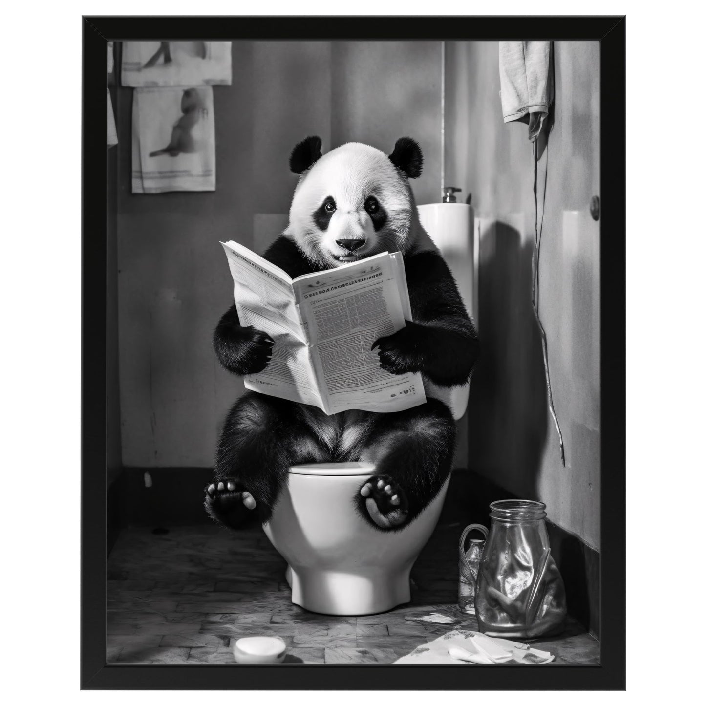Toilette Badezimmer Deko Bild Tiere auf WC, Wand-Deko Bilder Lustiges Geschenk…