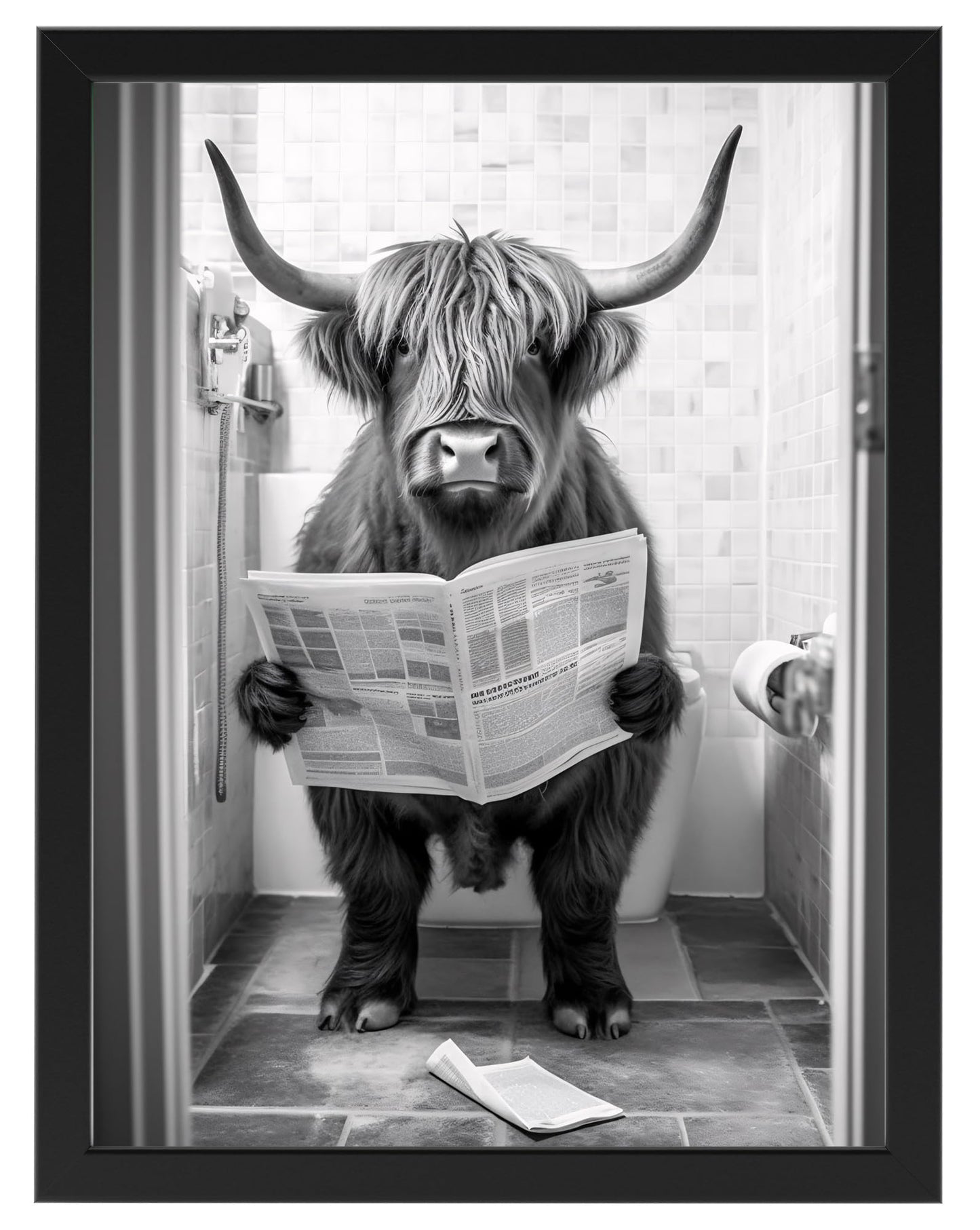 Toilette Badezimmer Deko Bild Tiere auf WC, Wand-Deko Bilder Lustiges Geschenk…