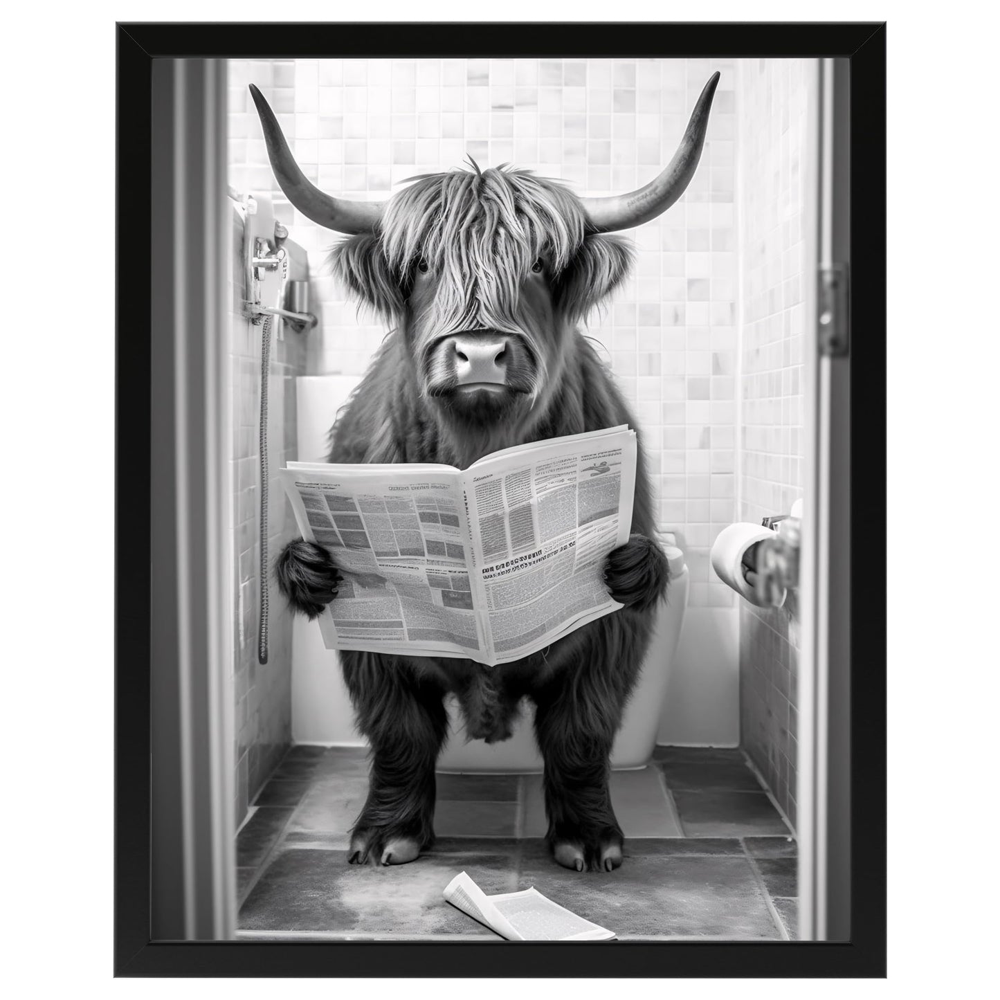 Toilette Badezimmer Deko Bild Tiere auf WC, Wand-Deko Bilder Lustiges Geschenk…