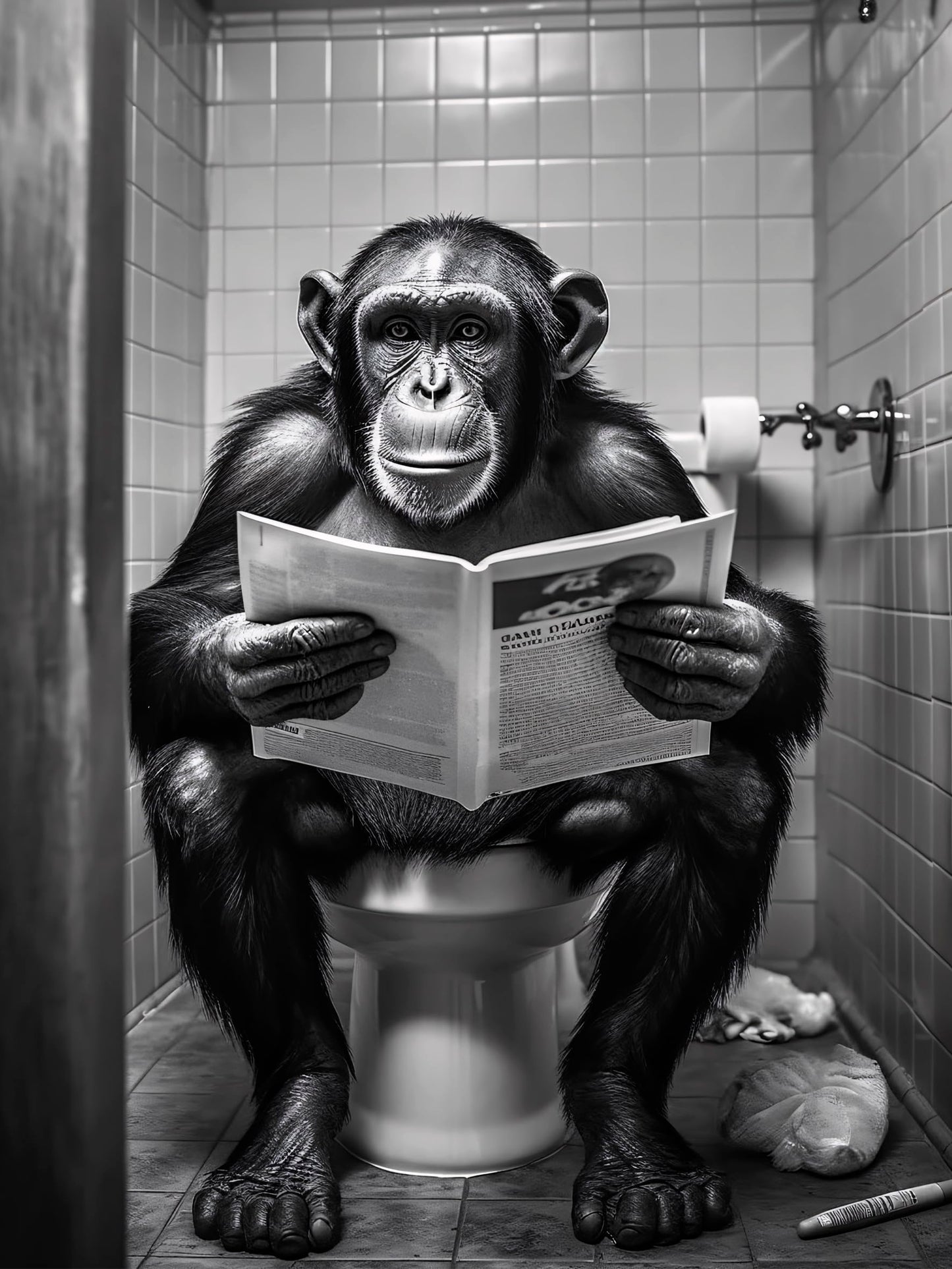 Toilette Badezimmer Deko Bild Tiere auf WC, Wand-Deko Bilder Lustiges Geschenk…