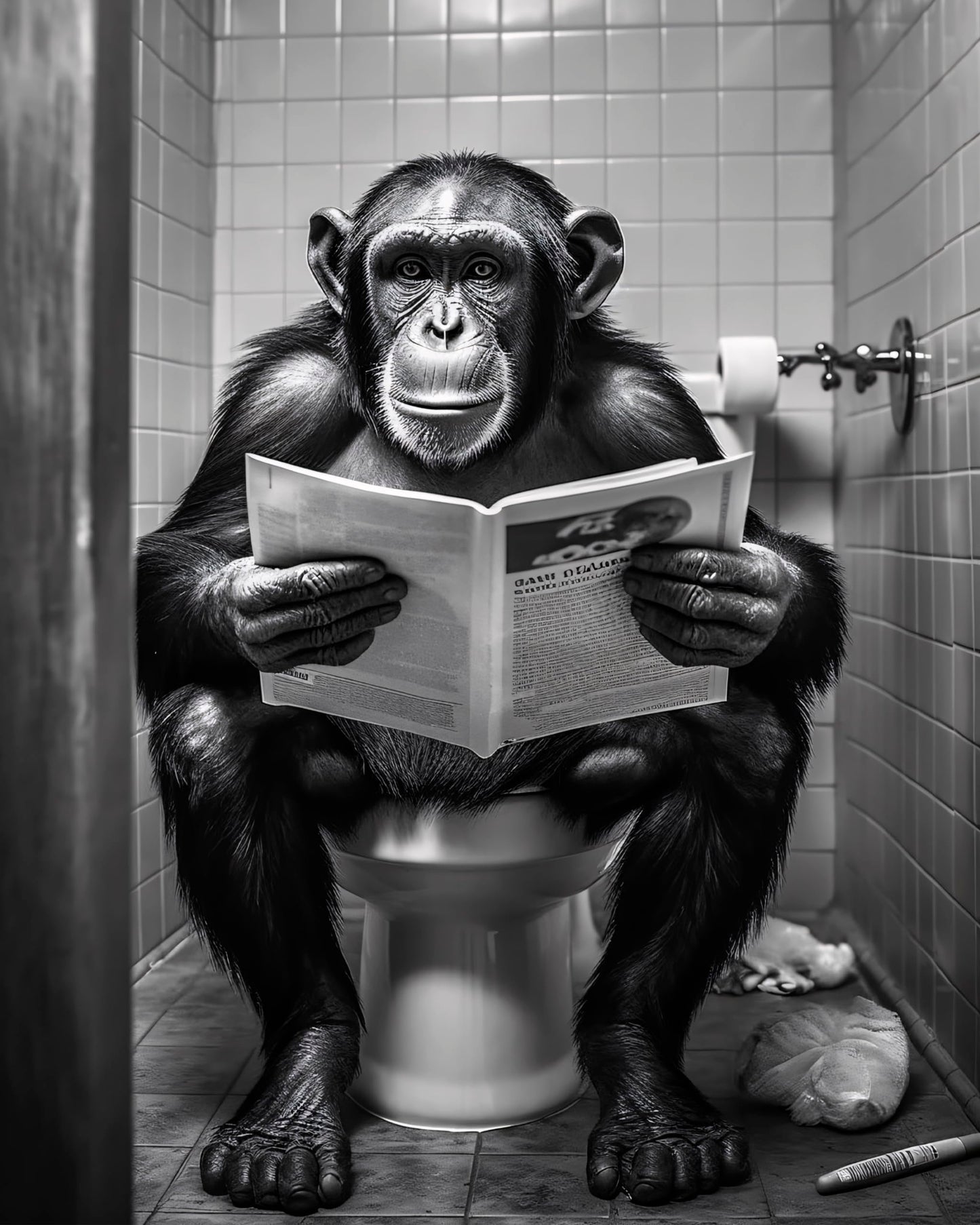 Toilette Badezimmer Deko Bild Tiere auf WC, Wand-Deko Bilder Lustiges Geschenk…