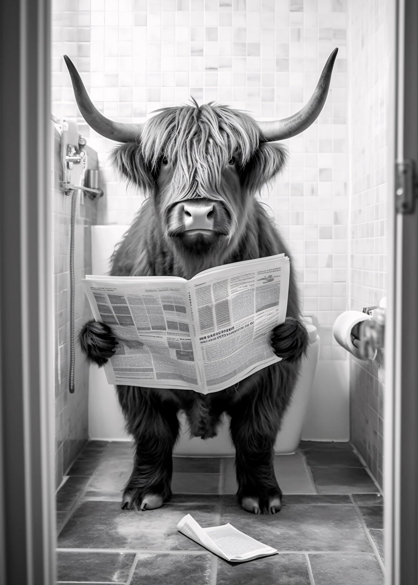 Toilette Badezimmer Deko Bild Tiere auf WC, Wand-Deko Bilder Lustiges Geschenk…