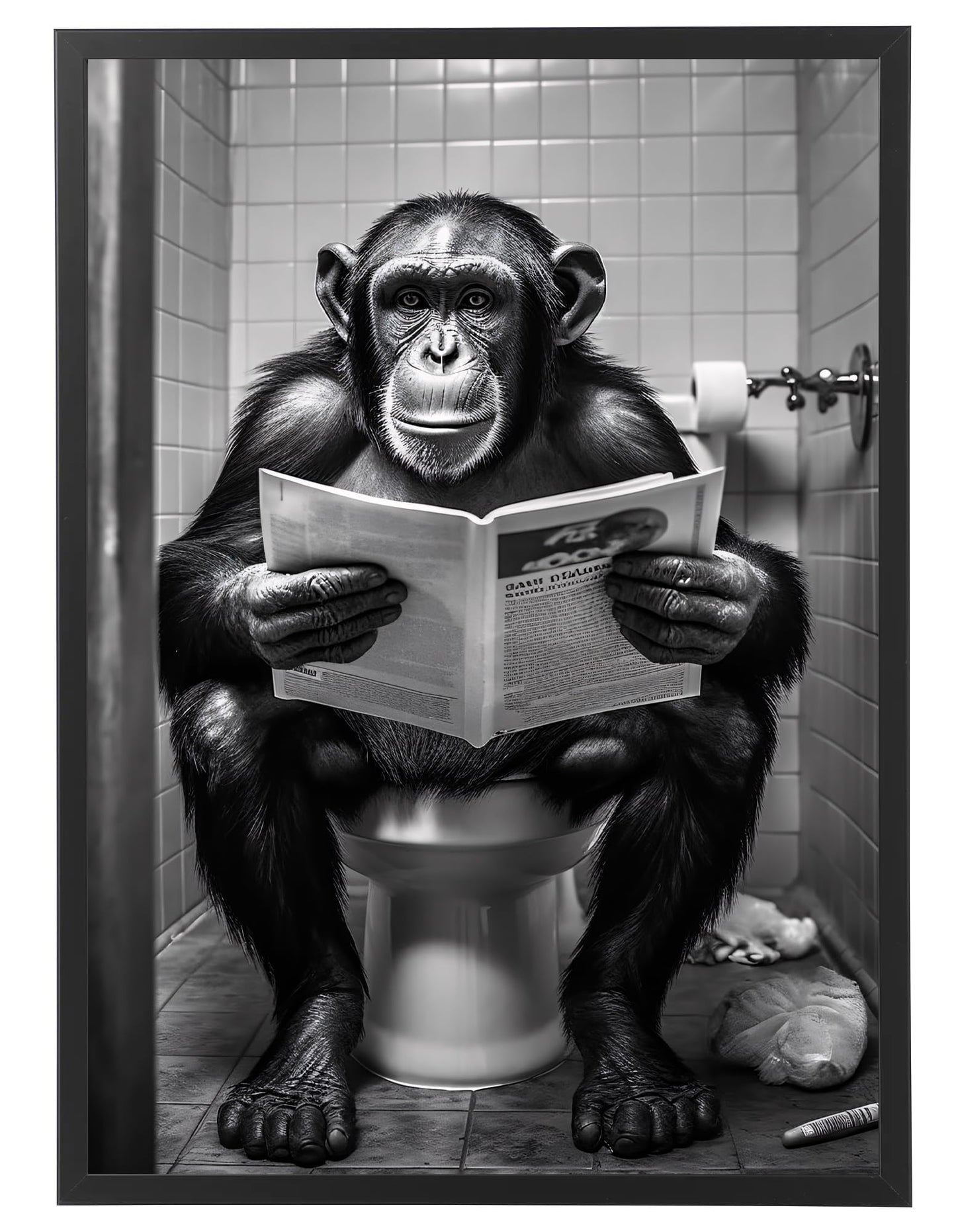 Toilette Badezimmer Deko Bild Tiere auf WC, Wand-Deko Bilder Lustiges Geschenk…