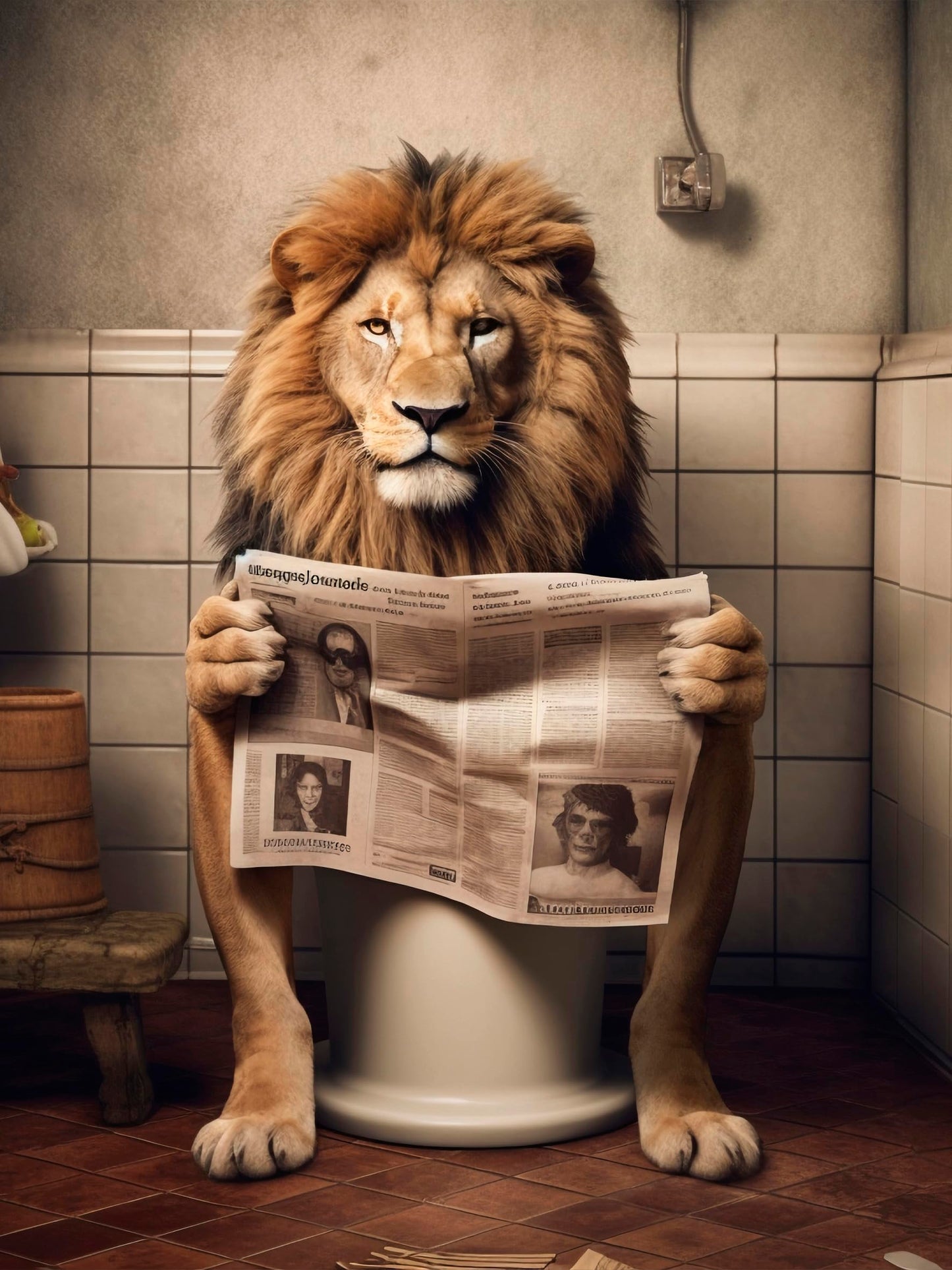 Toilette Badezimmer Deko Bild Tiere auf WC, Wand-Deko Bilder Lustiges Geschenk…