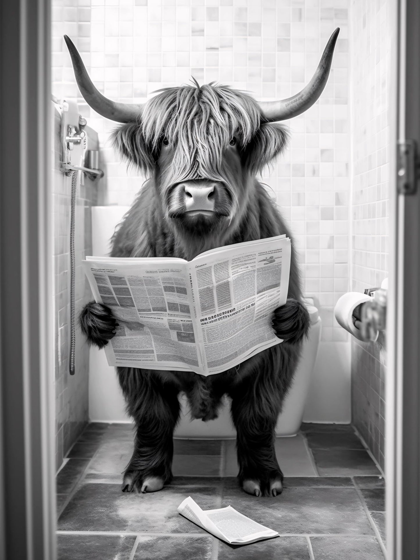 Toilette Badezimmer Deko Bild Tiere auf WC, Wand-Deko Bilder Lustiges Geschenk…