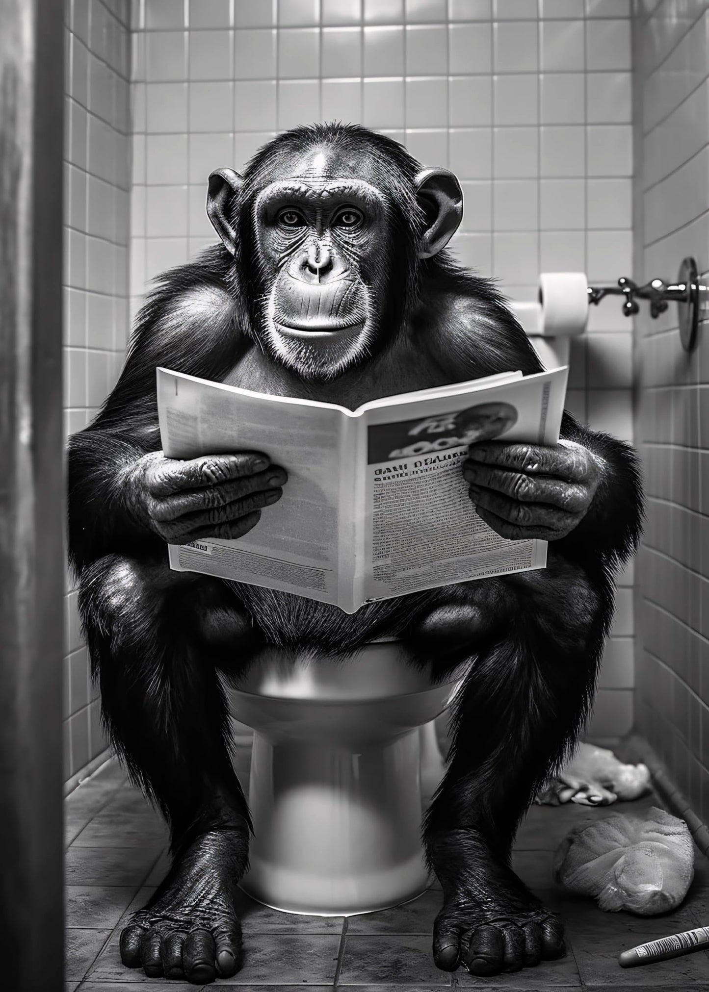 Toilette Badezimmer Deko Bild Tiere auf WC, Wand-Deko Bilder Lustiges Geschenk…