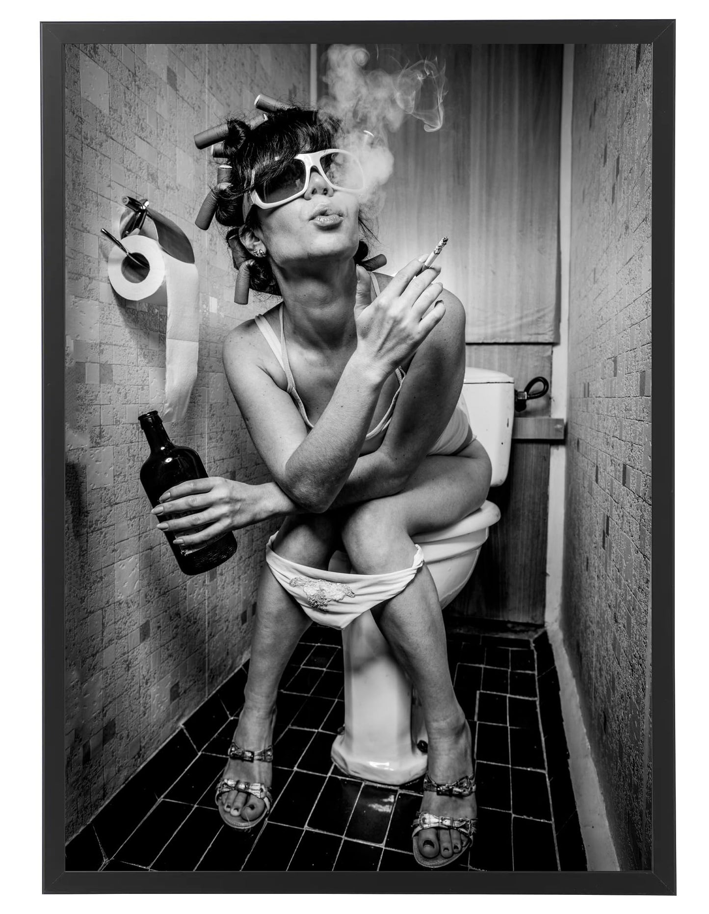 Toilette Badezimmer Deko Bild Tiere auf WC, Wand-Deko Bilder Lustiges Geschenk…