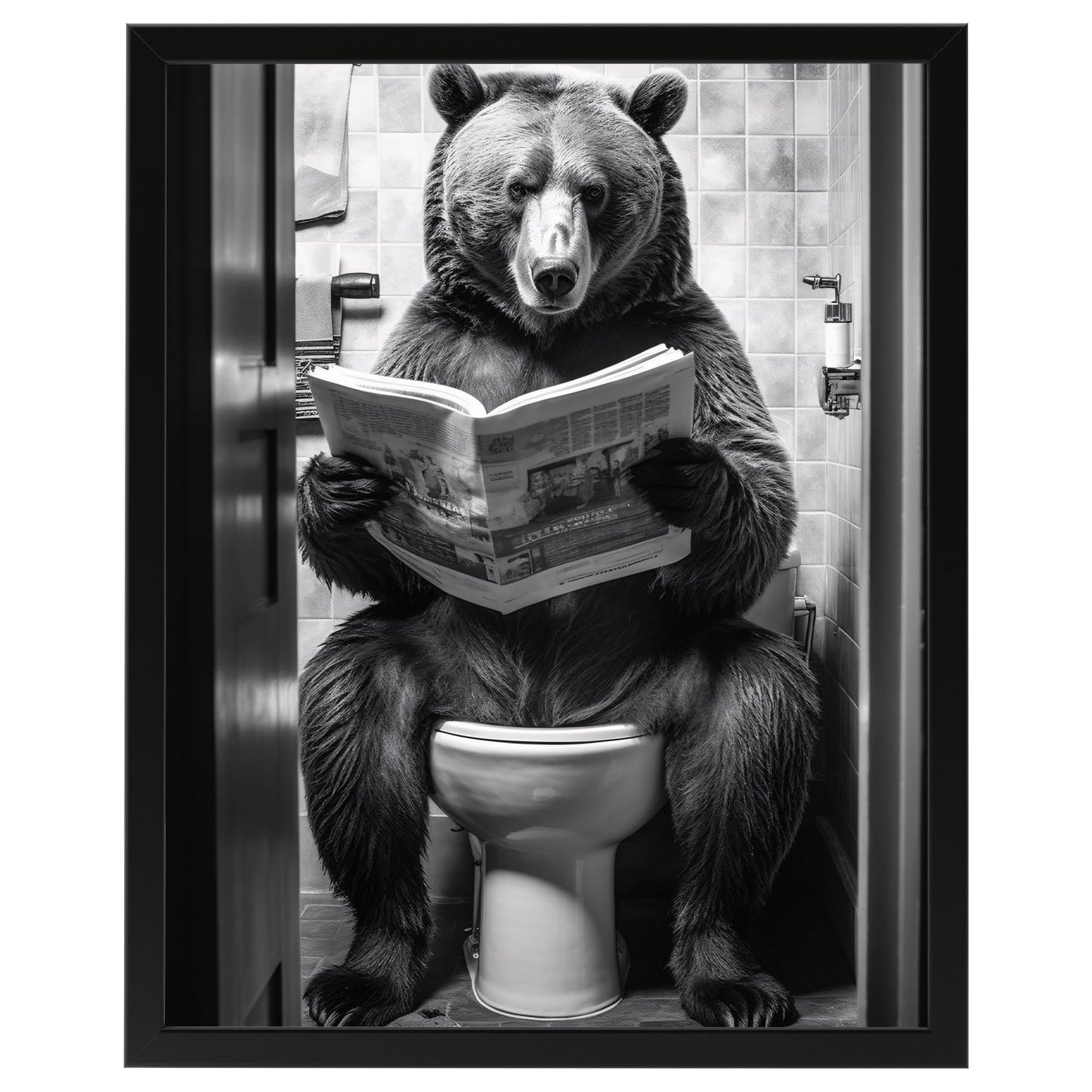 Toilette Badezimmer Deko Bild Tiere auf WC, Wand-Deko Bilder Lustiges Geschenk…