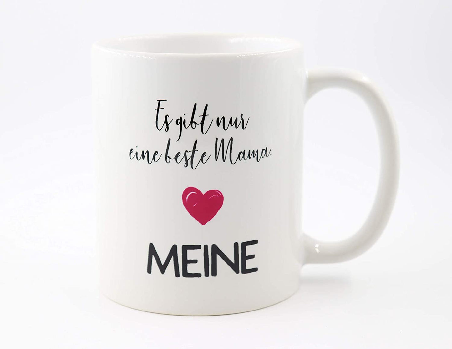 PICSonPAPER Tasse mit Spruch Es gibt nur eine Beste Mama: Meine, Muttertagsgeschenk, Kaffeetasse, Keramiktasse, Tasse mit Spruch, Tasse Mama, (Beste Mama)