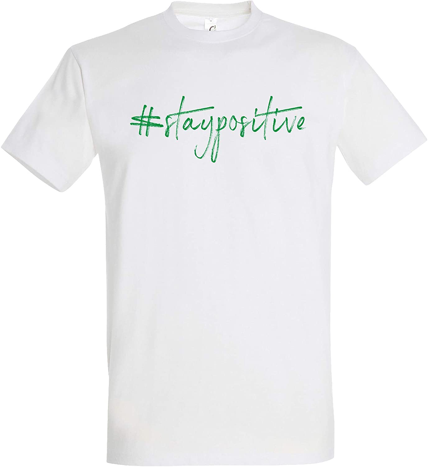 Weisses T-Shirt #staypositive, Shirt, positiv Denken, Motivation, Stay Positive t-Shirt
