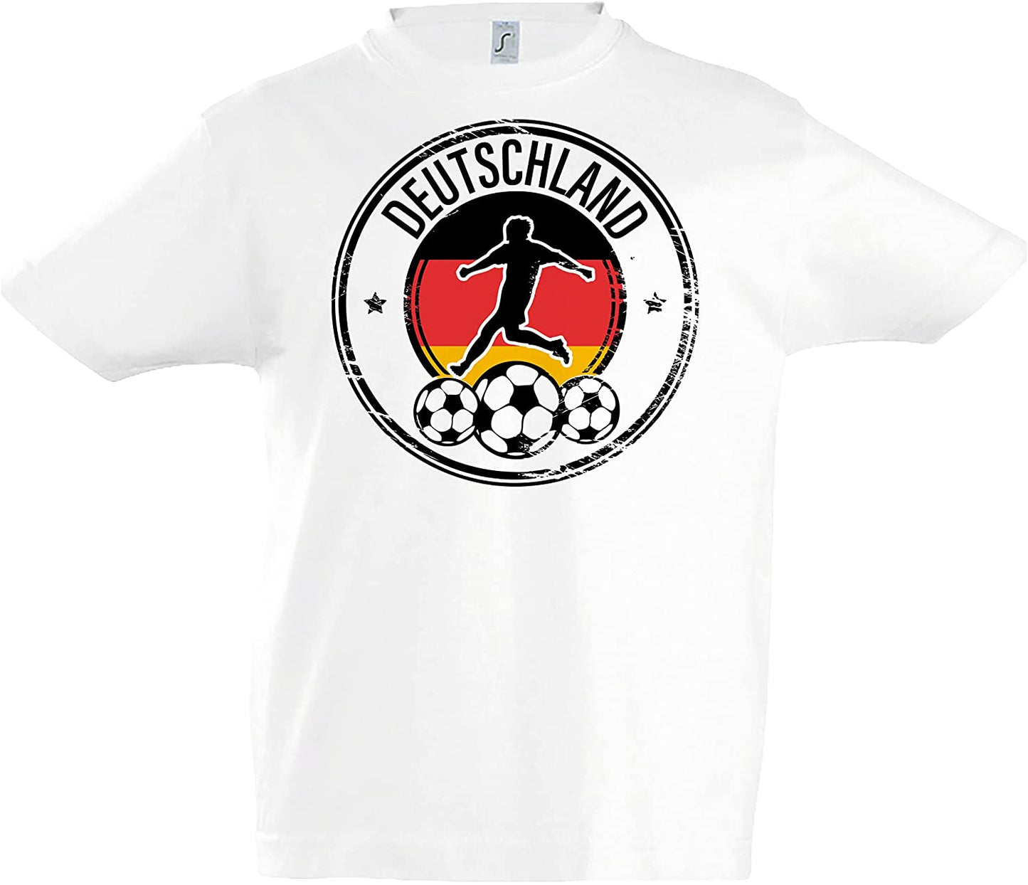 Personalisierbares Kinder T-Shirt Fußball Trikot WM EM Deutschland Trikot, Fussball T Shirt Name und Rückennummer frei wählbar, Turnier