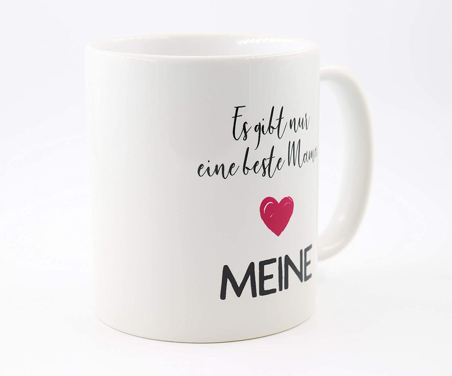 PICSonPAPER Tasse mit Spruch Es gibt nur eine Beste Mama: Meine, Muttertagsgeschenk, Kaffeetasse, Keramiktasse, Tasse mit Spruch, Tasse Mama, (Beste Mama)