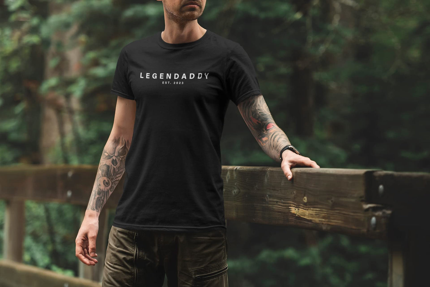 Personalisiertes T-Shirt LEGENDADDY EST Wunschjahr, für legendäre Coole Papas Geschenk Dad Daddy Vatertag
