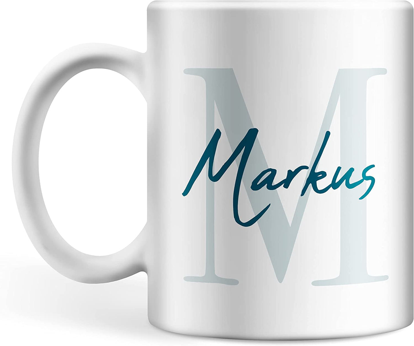 Schlichte Tasse personalisiert mit Initiale und Namen, Namenstasse, persönliche Geschenke Kaffee-Tasse mit Namen