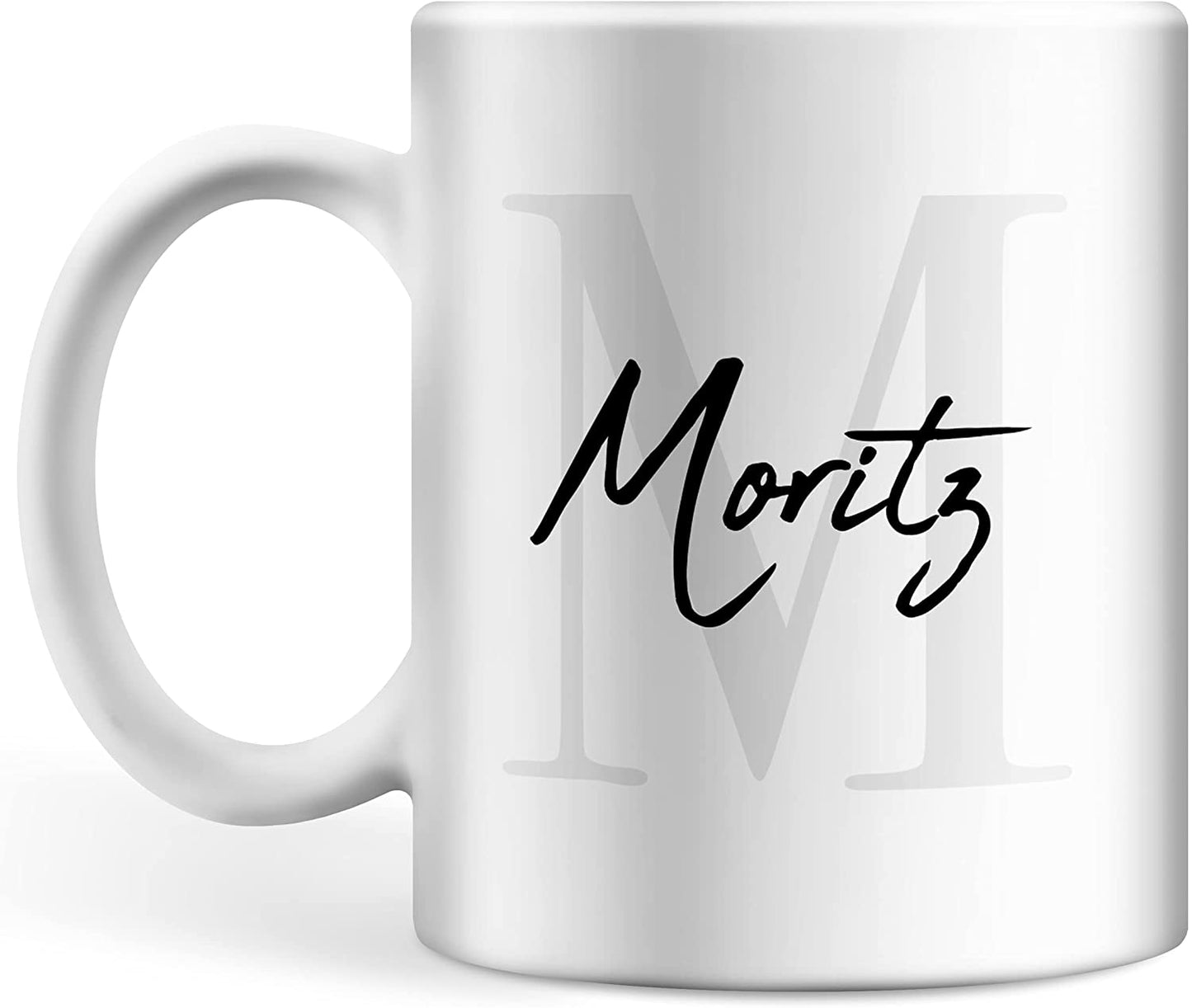 Schlichte Tasse personalisiert mit Initiale und Namen, Namenstasse, persönliche Geschenke Kaffee-Tasse mit Namen
