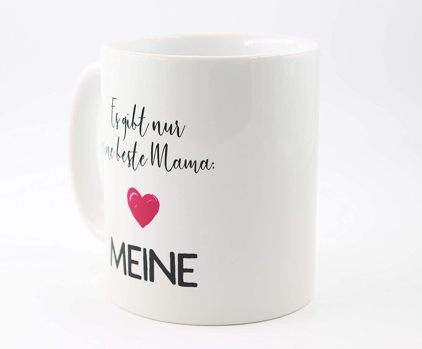 PICSonPAPER Tasse mit Spruch Es gibt nur eine Beste Mama: Meine, Muttertagsgeschenk, Kaffeetasse, Keramiktasse, Tasse mit Spruch, Tasse Mama, (Beste Mama)