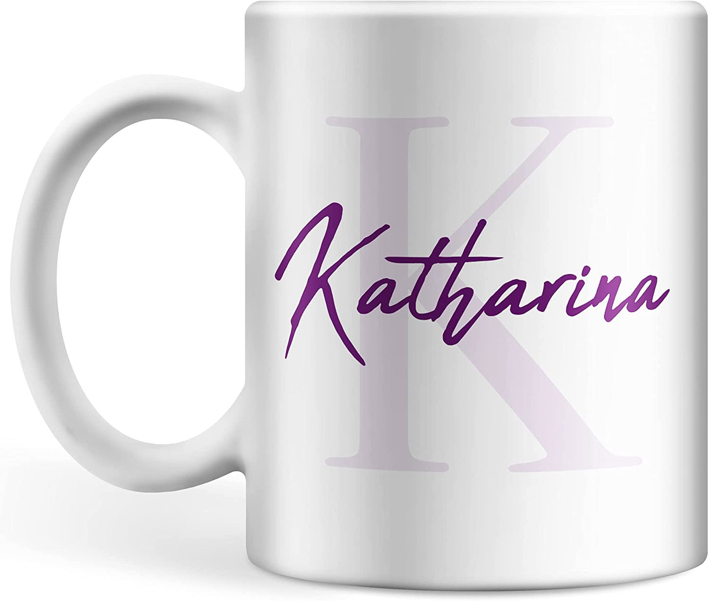 Schlichte Tasse personalisiert mit Initiale und Namen, Namenstasse, persönliche Geschenke Kaffee-Tasse mit Namen