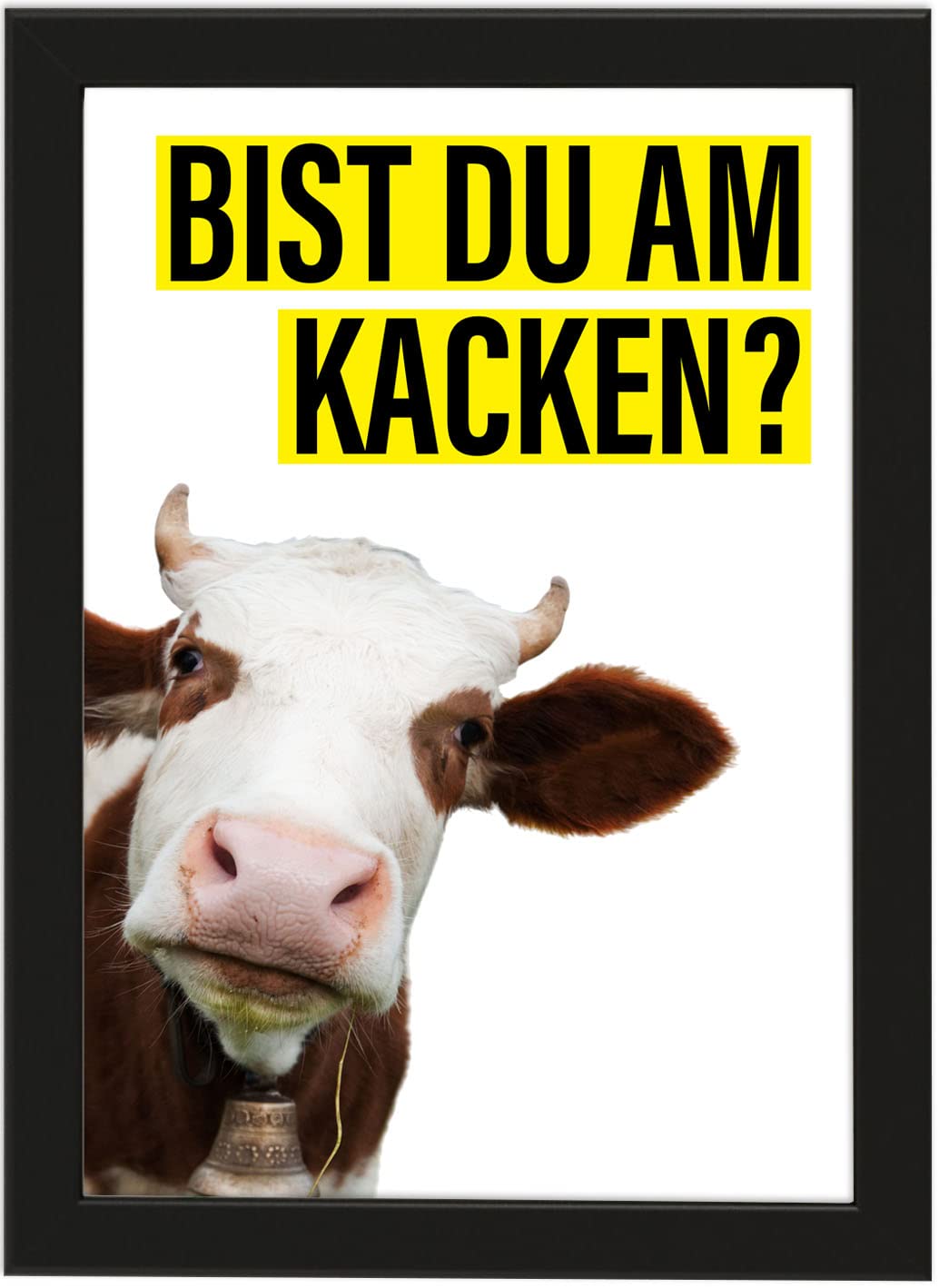 Toilette Badezimmer Deko Bild "Bist du am kacken?" Kuh Dekoration