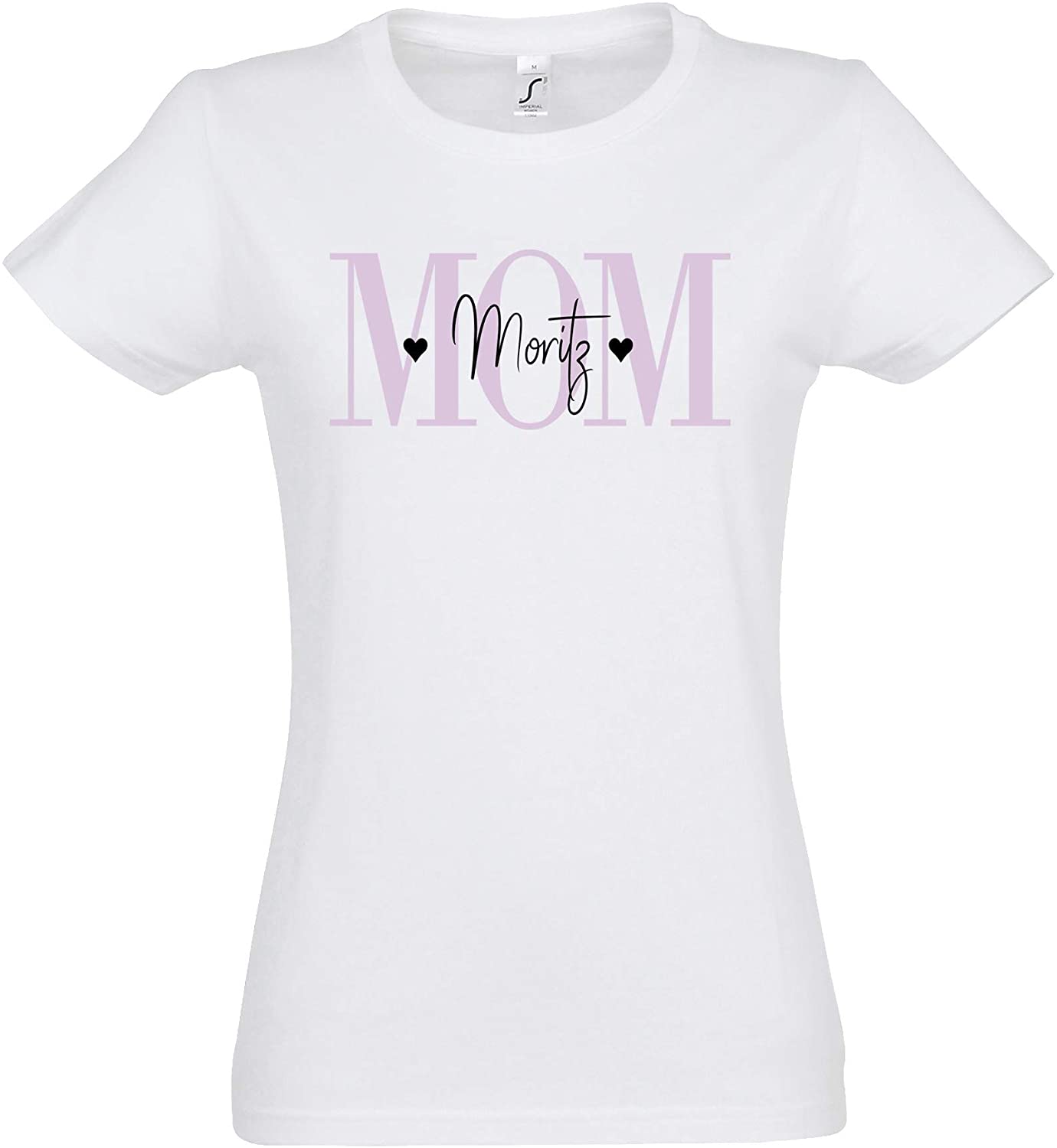 Personalisierbares Damen T-Shirt MOM mit Kindernamen, Mama, Mutter