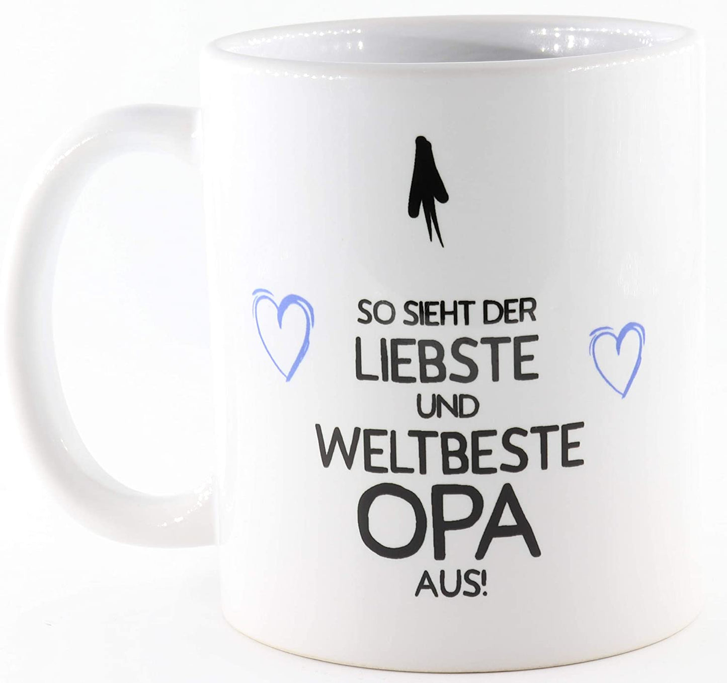 PICSonPAPER Tasse mit Spruch So Sieht der liebste und Weltbeste Opa aus!, Kaffeetasse, Keramiktasse, Tasse Opa ist der Beste (liebste)