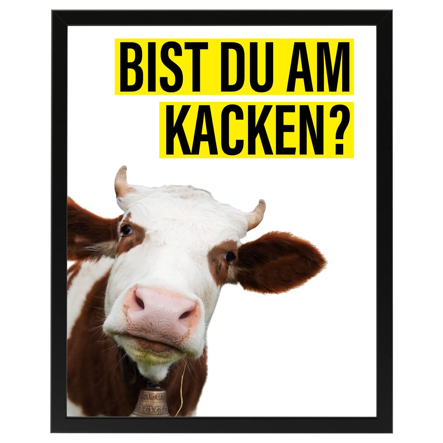 Toilette Badezimmer Deko Bild "Bist du am kacken?" Kuh Dekoration