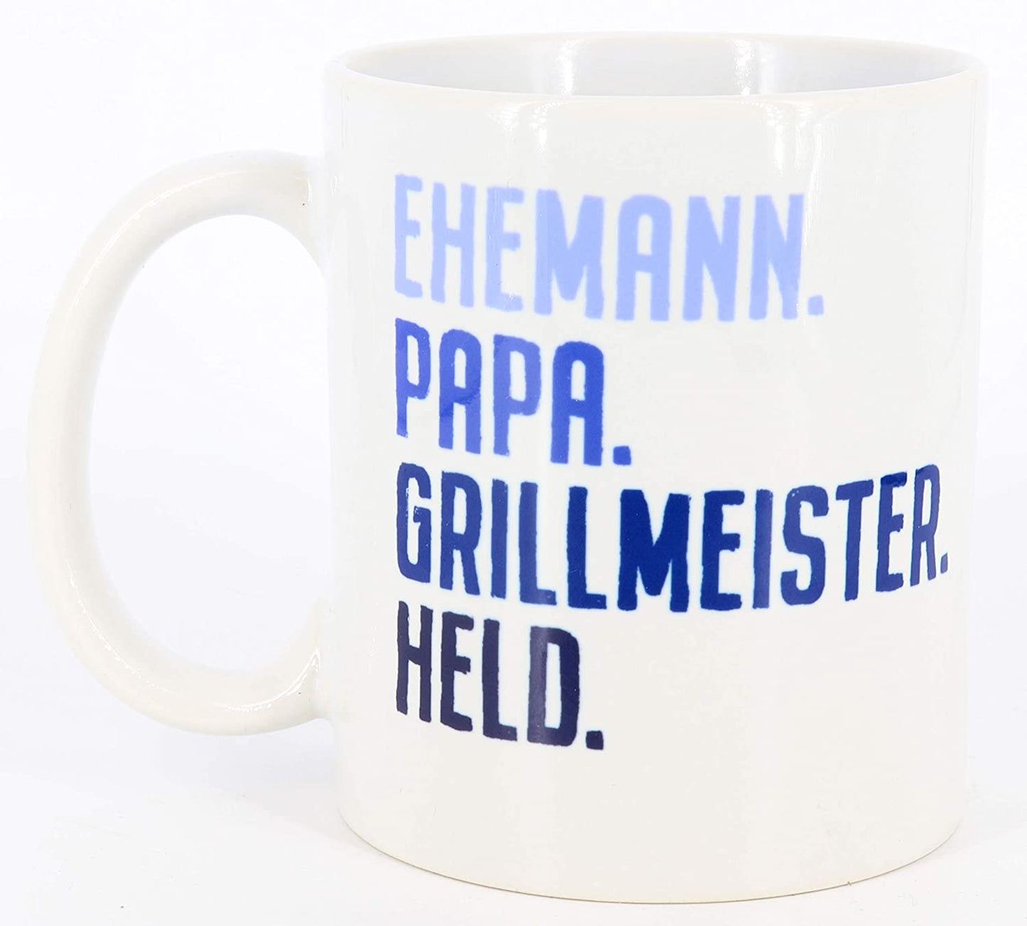 Tasse mit Spruch Ehemann, Papa, Grillmeister, Held, Vatertagsgeschenk, Kaffeetasse, Keramiktasse, Tasse mit Spruch, Tasse Papa