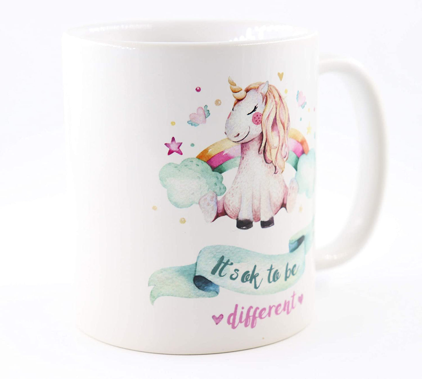 Tasse mit Einhorn und Spruch It's OK to be Different,