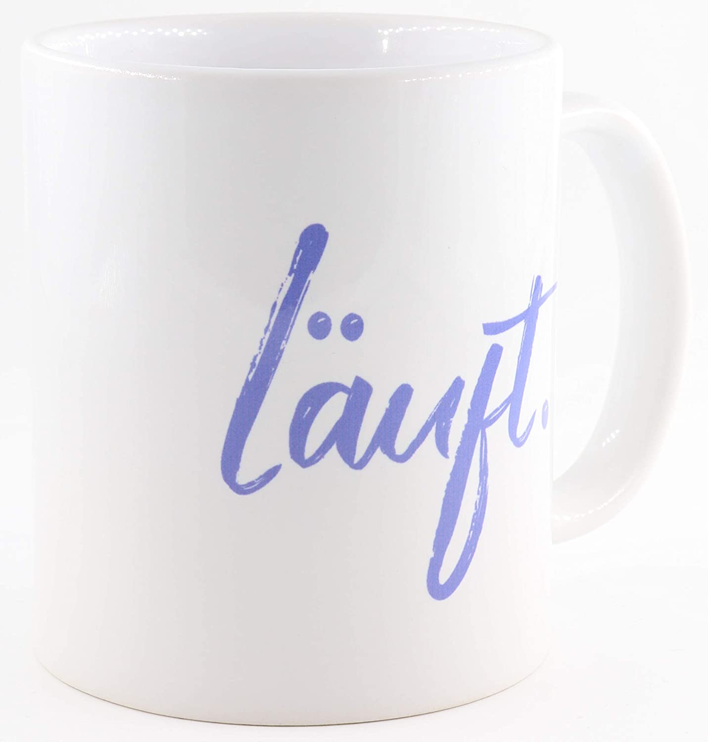 PICSonPAPER Tasse mit Spruch Läuft, Kaffeetasse, Keramiktasse, Tasse mit lustigem Spruch