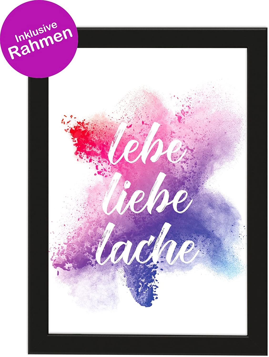 PICSonPAPER Poster DIN A4 Spruch, gerahmt mit schwarzem Bilderrahmen, Geschenk, Geschenkidee, Geburtstagsgeschenk, Poster mit Rahmen
