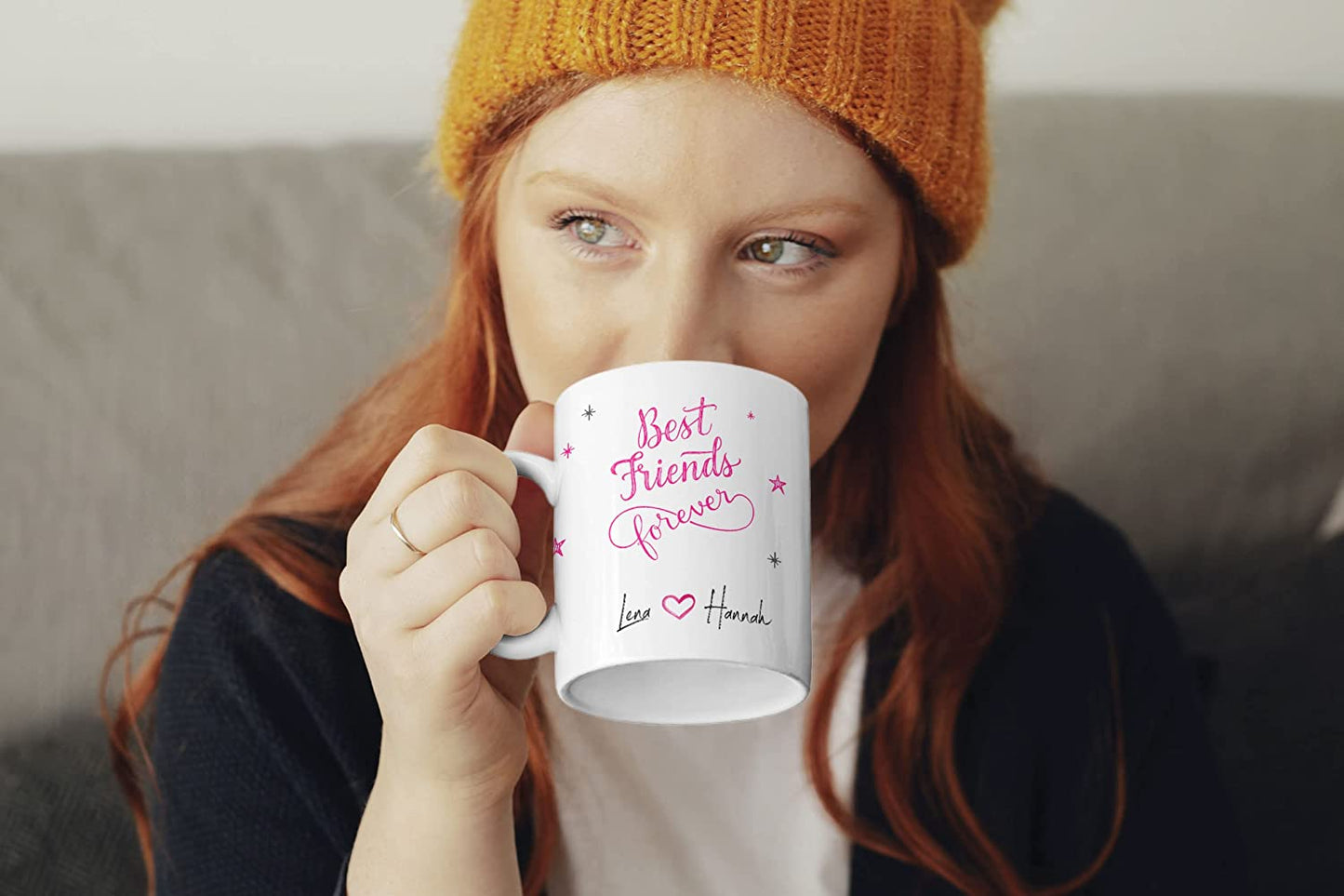 Tasse beste Freundin personalisiert, Best friends forever, beste Freundinnen für immer Namen anpassbar