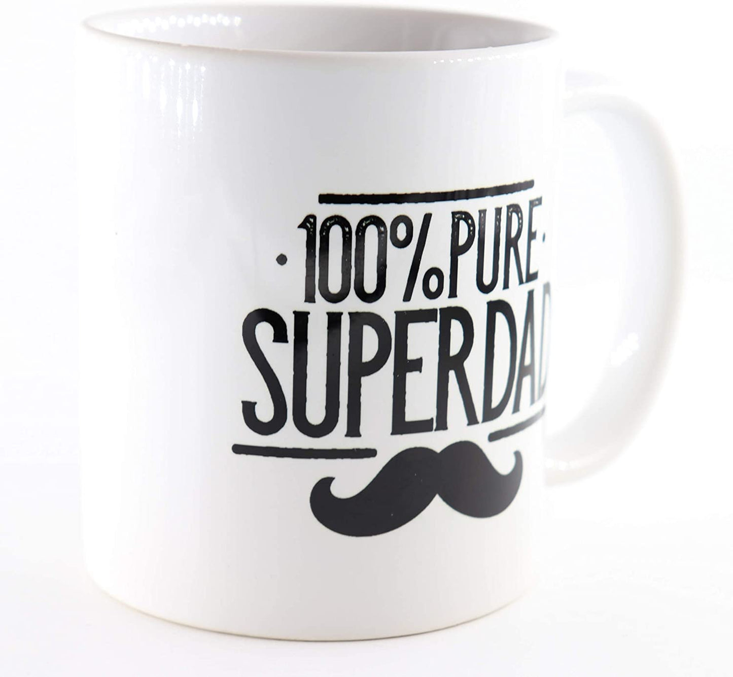 PICSonPAPER Tasse mit Spruch 100% Pure Superdad, Vatertagsgeschenk, Kaffeetasse, Keramiktasse, Tasse mit Spruch, Tasse Papa, Tasse Vatertag