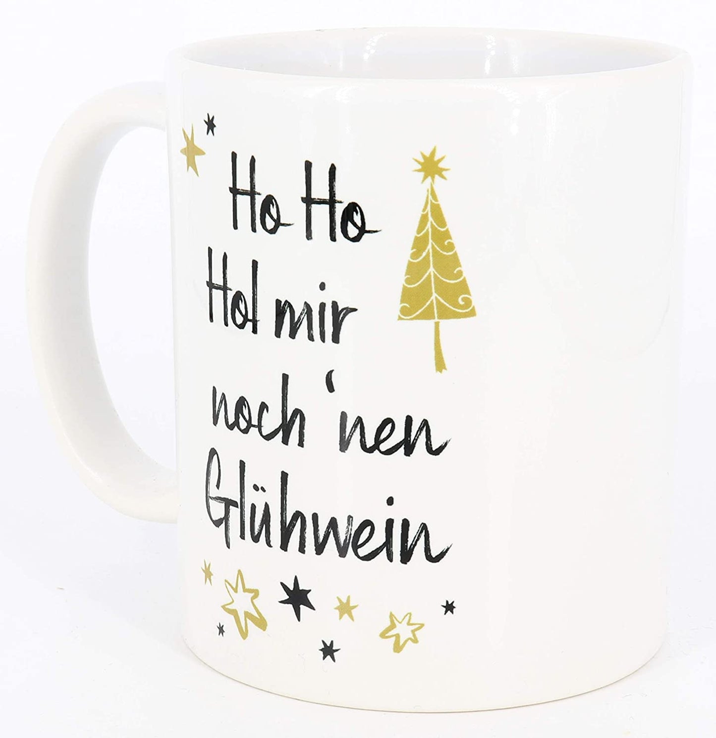 Glühwein Tasse mit Spruch Ho Ho Hol mir noch 'nen Glühwein, Glühweintasse