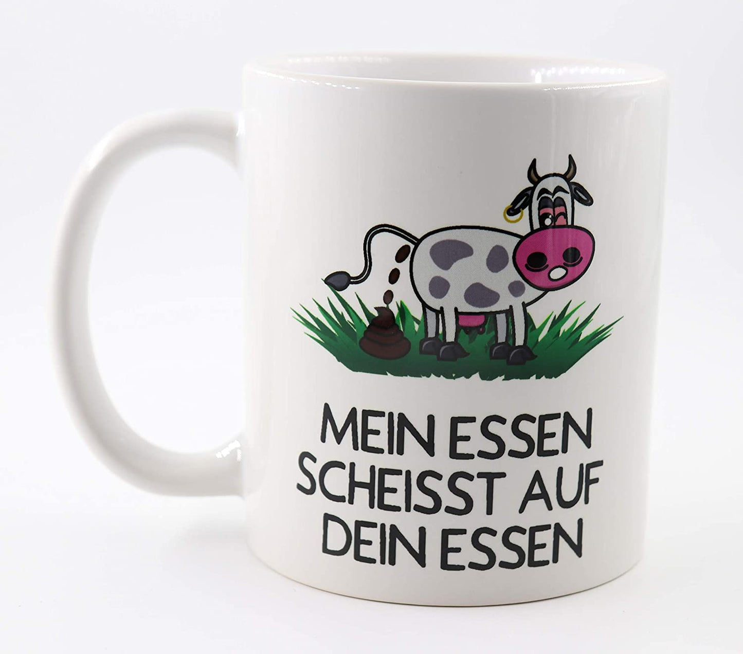 Tasse mit mit Spruch Mein Essen scheisst auf Dein Essen