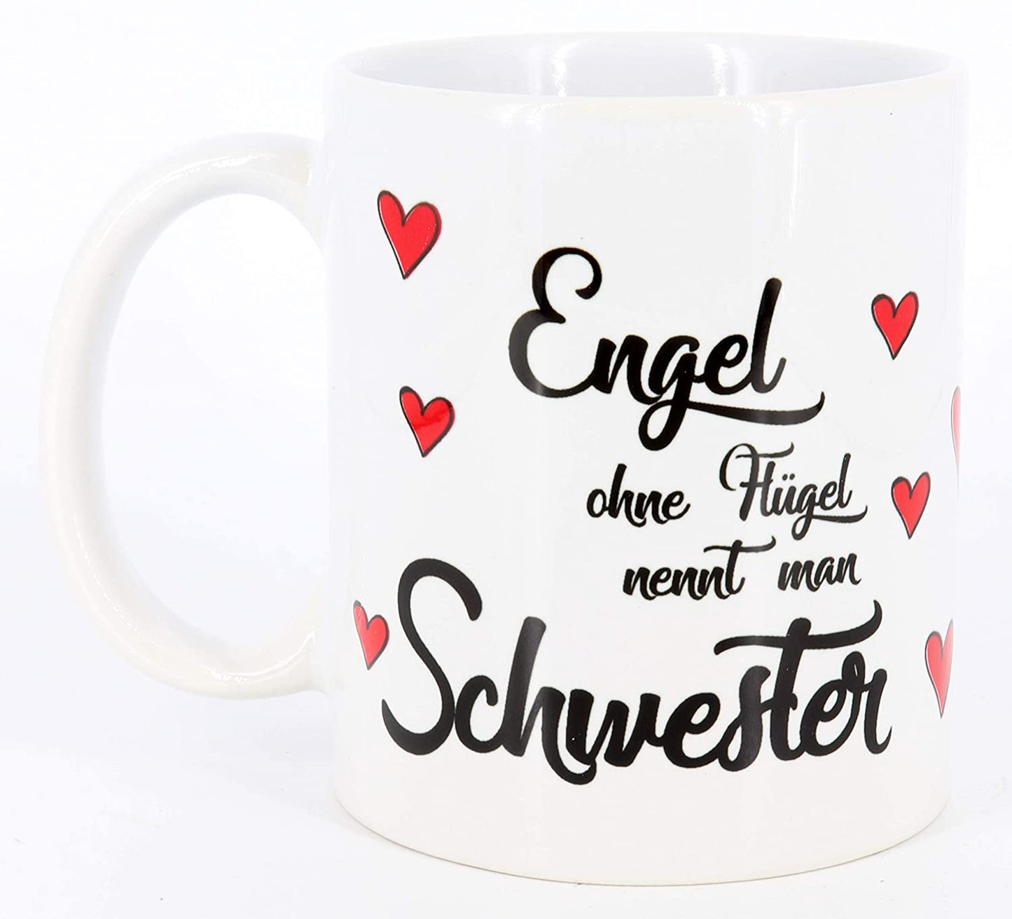 Tasse mit Spruch Engel ohne Flügel nennt man Schwester, Kaffeetasse, Keramiktasse, Tasse mit Spruch, Tasse Schwester, Geschenk