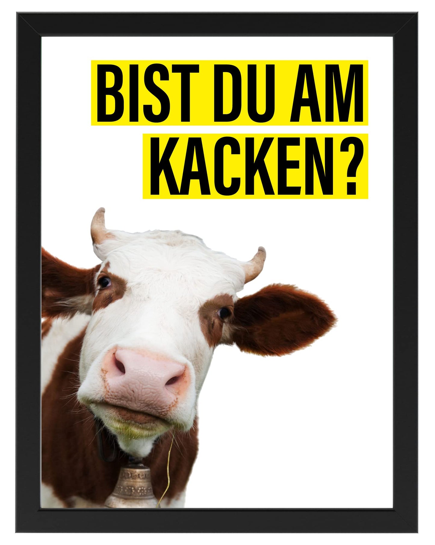 Toilette Badezimmer Deko Bild "Bist du am kacken?" Kuh Dekoration