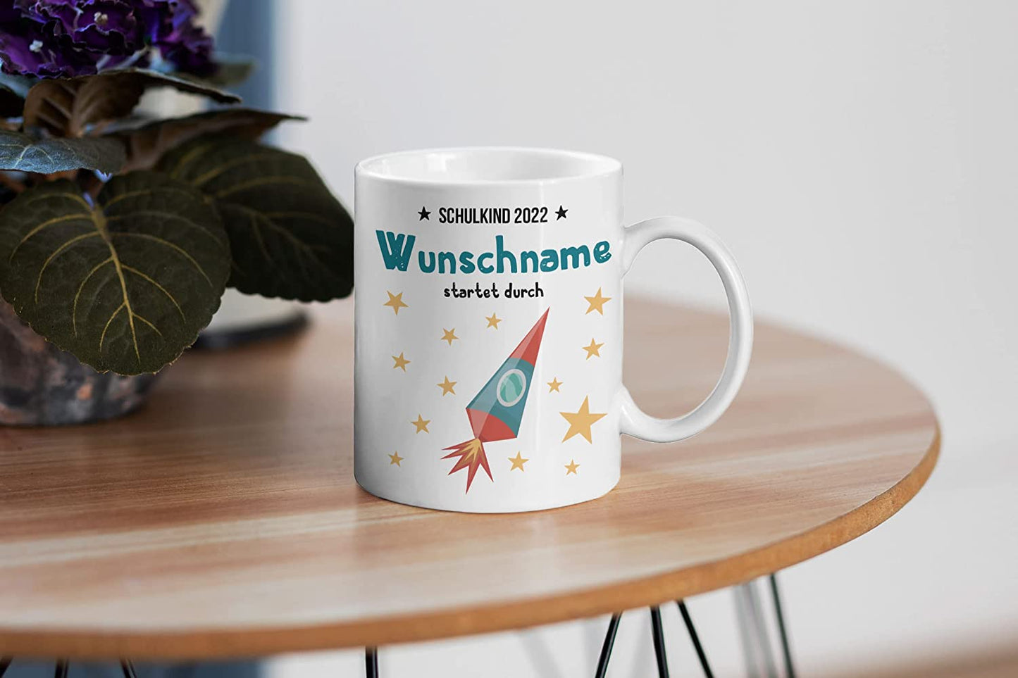 Schulkind 2022 Tasse personalisiert mit Namen, Namenstasse, persönliche Geschenke zur Einschulung