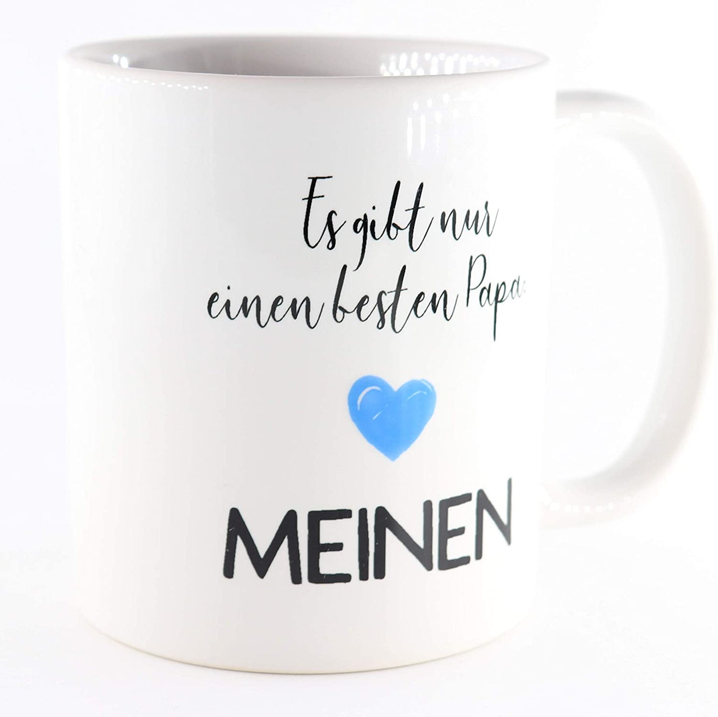 PICSonPAPER Tasse mit Spruch Es gibt nur einen besten Papa: Meinen, Vatertagsgeschenk, Kaffeetasse, Keramiktasse, Tasse mit Spruch, Tasse Papa