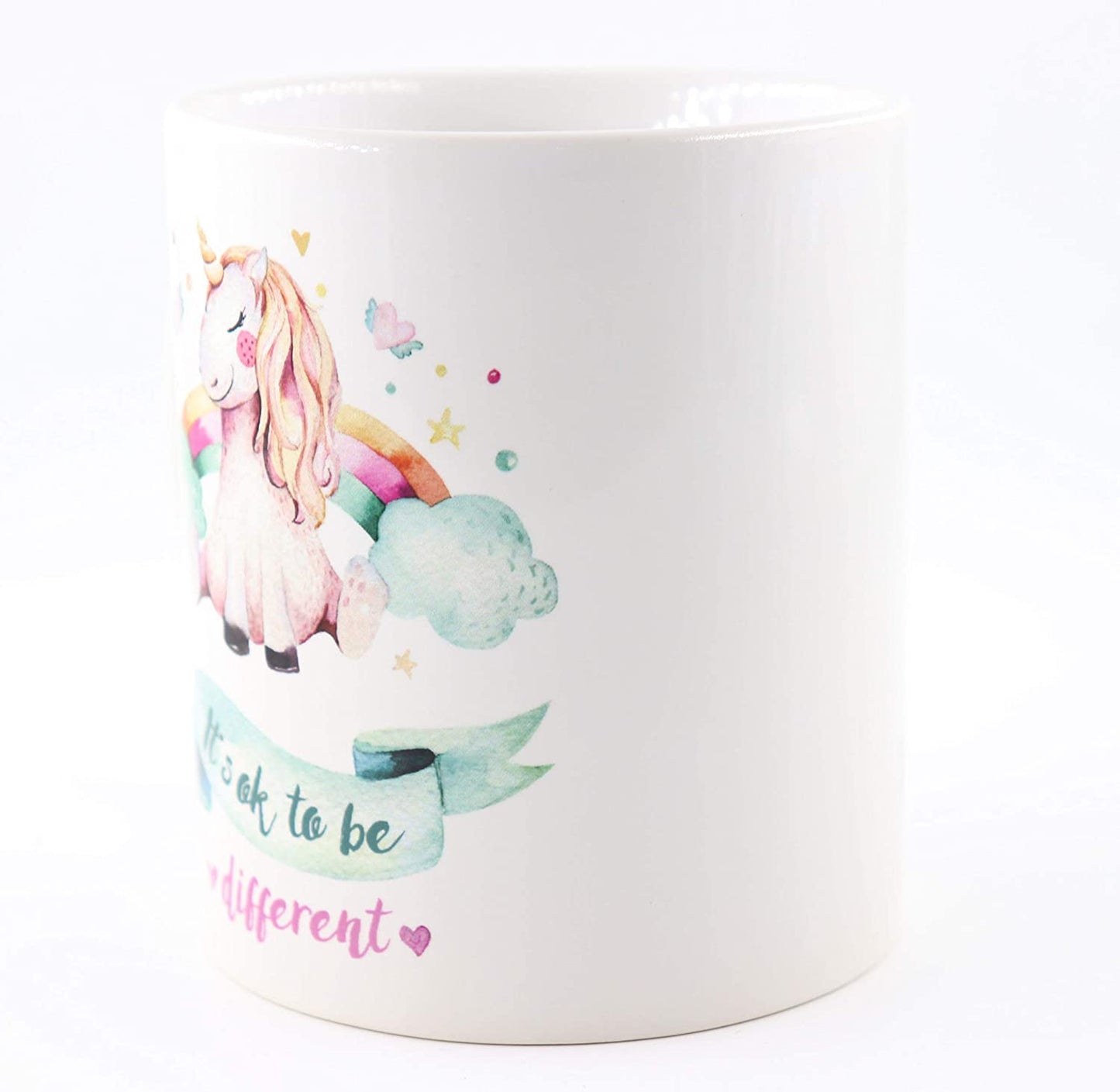 Tasse mit Einhorn und Spruch It's OK to be Different,