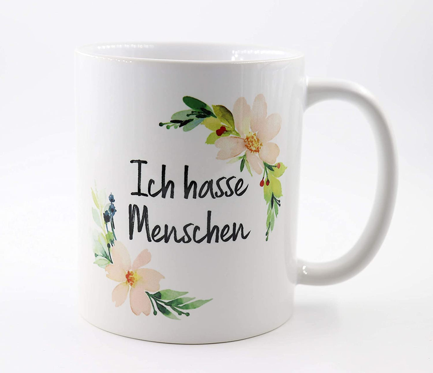 Tasse Ich Hasse Menschen, Tasse mit lustigem Spruch