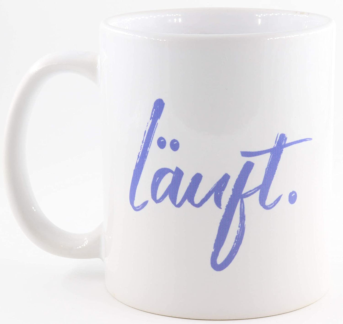 PICSonPAPER Tasse mit Spruch Läuft, Kaffeetasse, Keramiktasse, Tasse mit lustigem Spruch