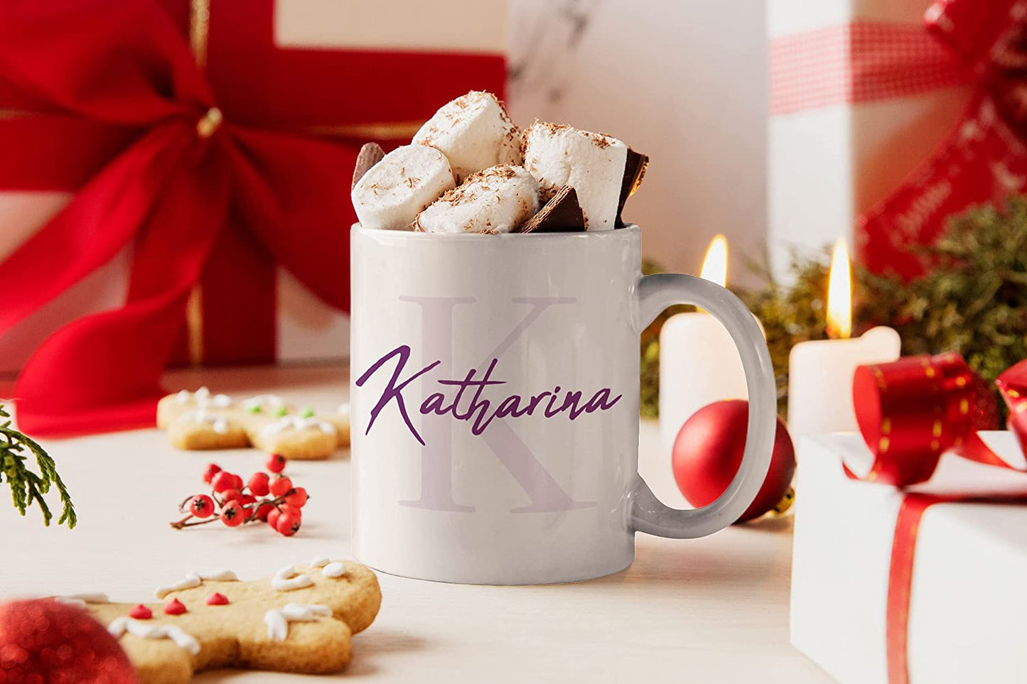 Schlichte Tasse personalisiert mit Initiale und Namen, Namenstasse, persönliche Geschenke Kaffee-Tasse mit Namen