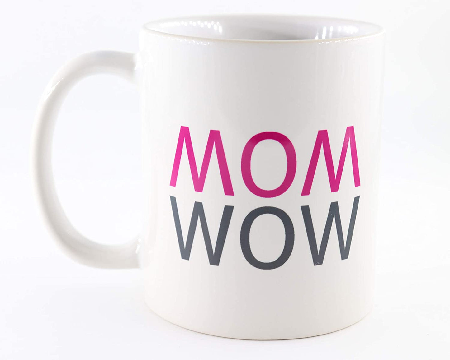 PICSonPAPER Tasse mit Spruch MOM Wow, Muttertagsgeschenk, Kaffeetasse, Keramiktasse, Tasse mit Spruch, Tasse Mama (MOM)