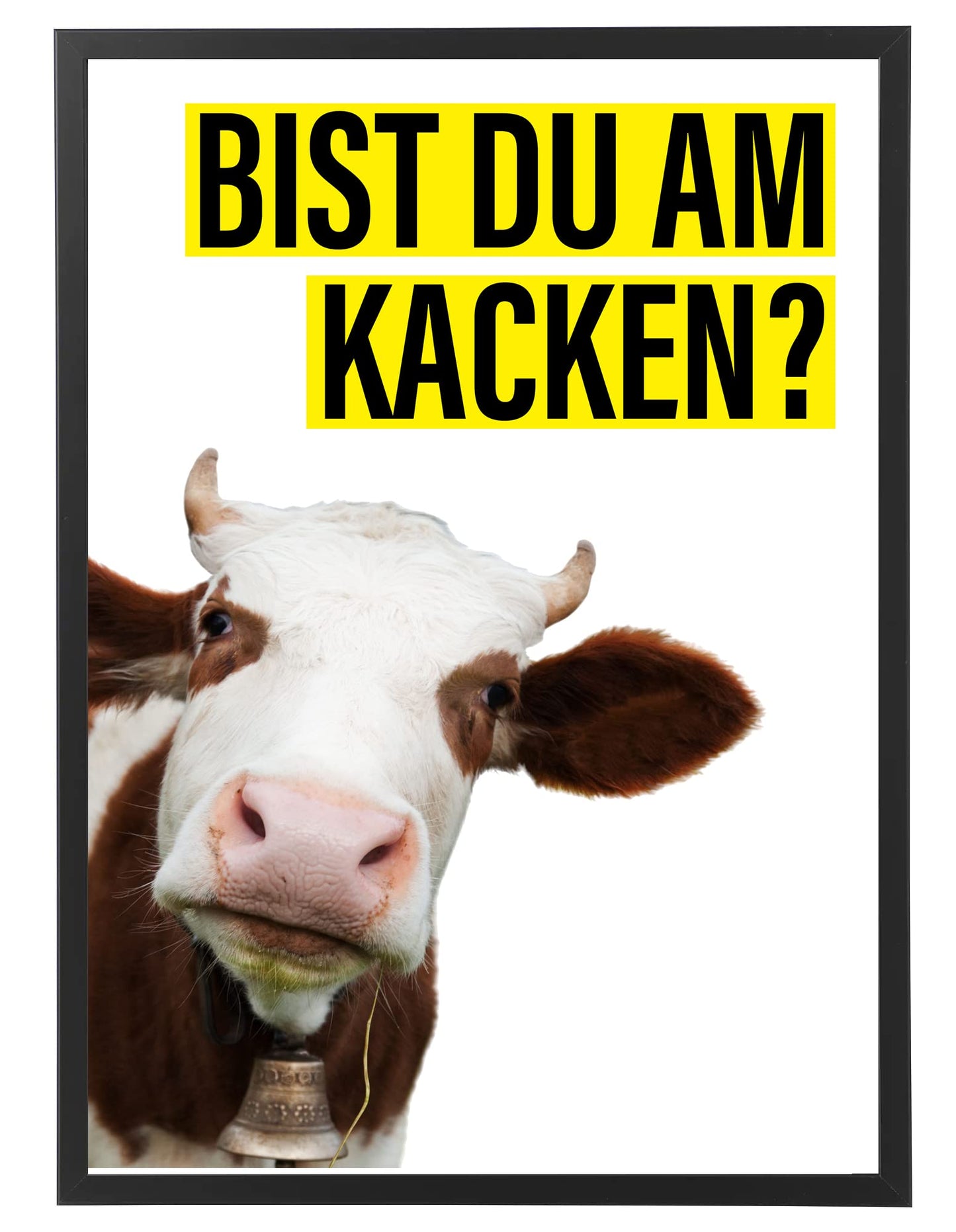 Toilette Badezimmer Deko Bild "Bist du am kacken?" Kuh Dekoration