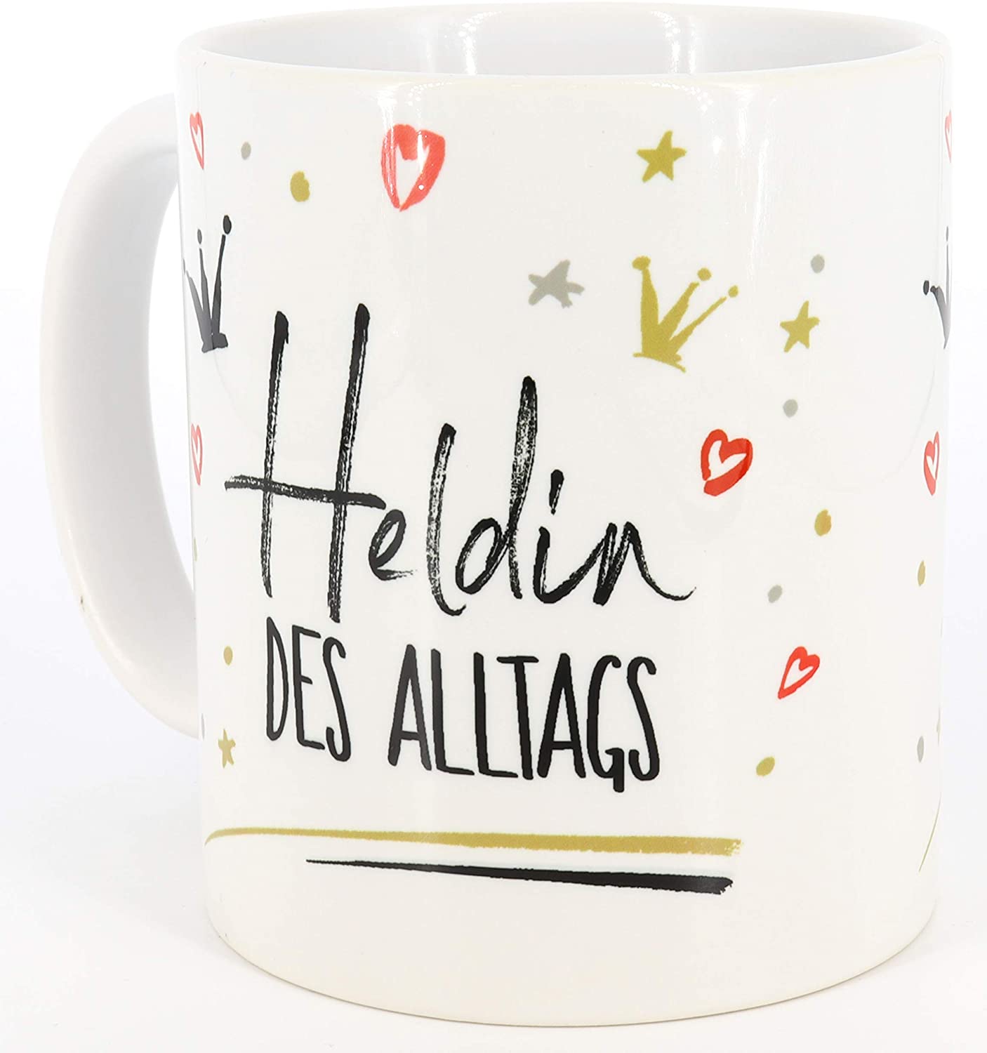 PICSonPAPER Tasse mit Spruch Heldin des Tages, Geschenktasse, Überraschung Geschenk Kaffeetasse Präsent