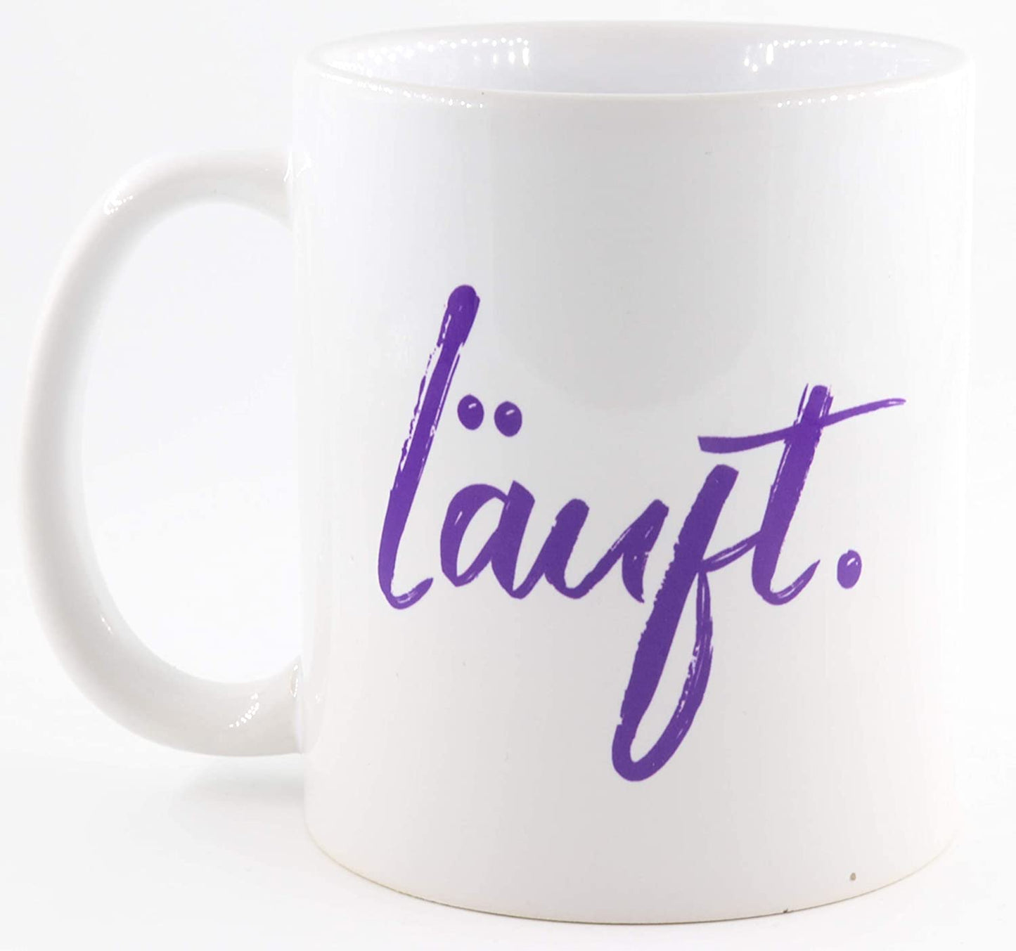 PICSonPAPER Tasse mit Spruch Läuft, Kaffeetasse, Keramiktasse, Tasse mit lustigem Spruch